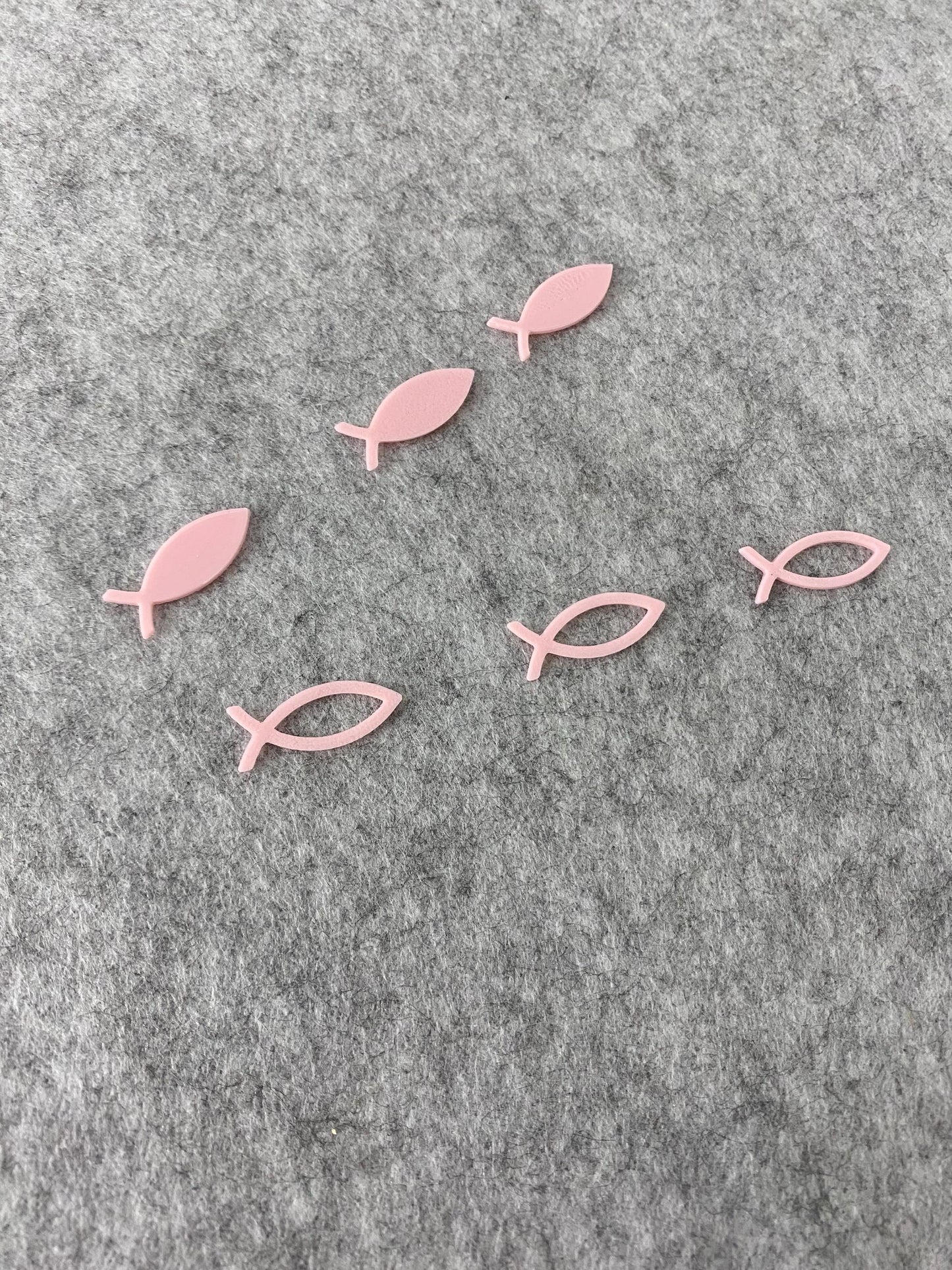 Streudeko Fisch, Kreuz & Taube 3D-Druck – Tischdeko für Taufe, Kommunion, Konfirmation | Christliche Symbole aus PLA