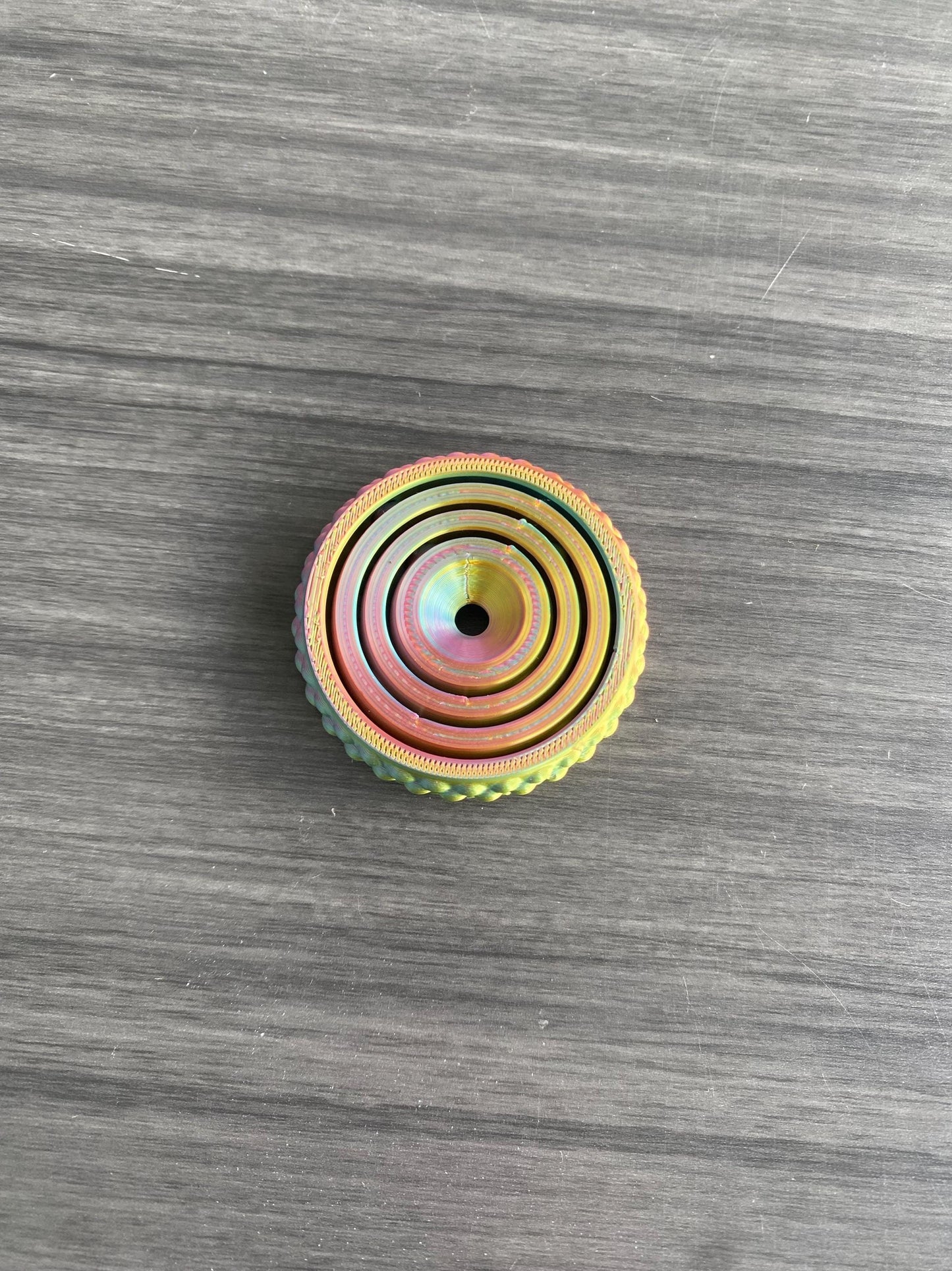 4-Ring Fidget Spinner Gyro – Hypnotisches Stressabbau Spielzeug – 3D-gedrucktes Fidget Toy – Konzentration & Entspannung Motorik Spielzeug