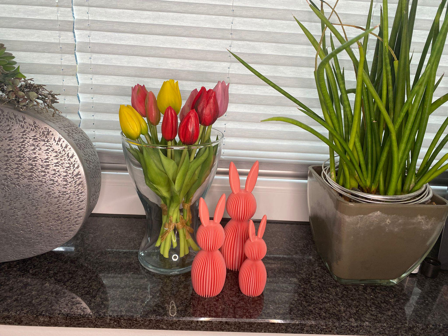 Osterhasen Osterdekoration Ostern Hase Last Minute Geschenk Deko aus PLA 3D Druck Frühlingsdeko Geschenkidee Pastell Farben Eyecatcher