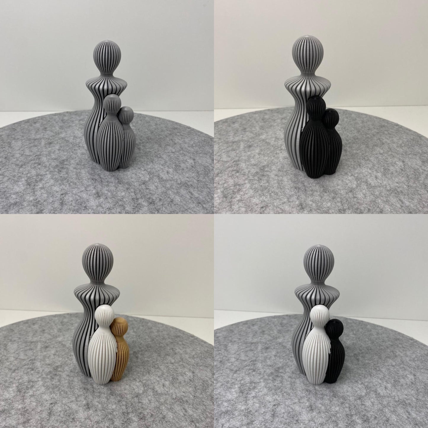 Personalisierte Mutter-Kind Skulptur | 3D-Druck Geschenk | 1–4 Kinder | Muttertag Figur | Nachhaltige Deko Mama Geschenk zum Muttertag