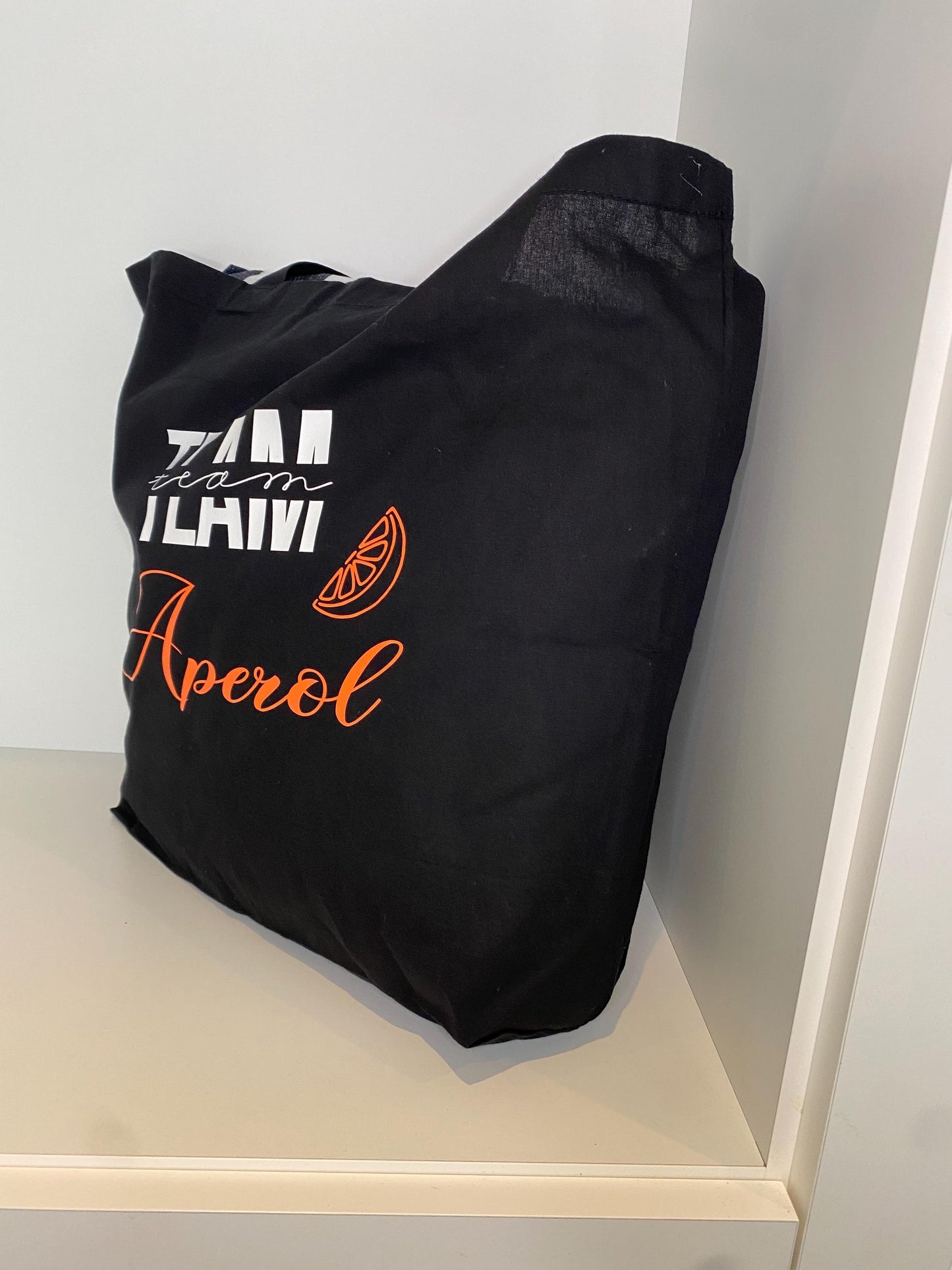 Jutebeutel "Team Aperol" Shopping Tasche Geschenk für Freundin orginelle Geschenkidee Einkaufstasche Shopping