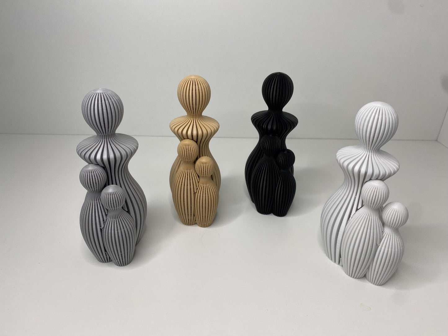 Personalisierte Mutter-Kind Skulptur | 3D-Druck Geschenk | 1–4 Kinder | Muttertag Figur | Nachhaltige Deko Mama Geschenk zum Muttertag
