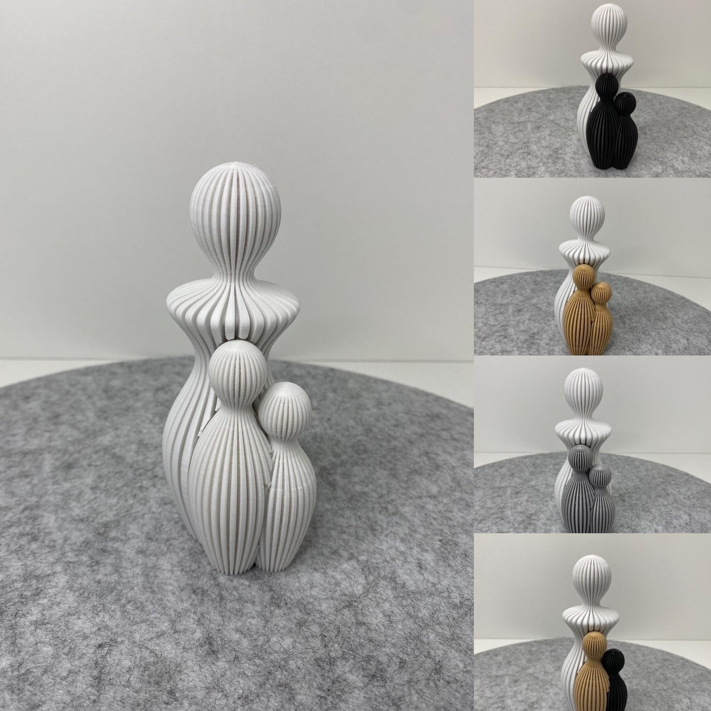 Personalisierte Mutter-Kind Skulptur | 3D-Druck Geschenk | 1–4 Kinder | Muttertag Figur | Nachhaltige Deko Mama Geschenk zum Muttertag