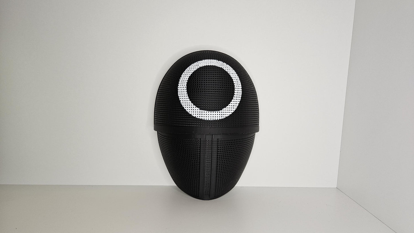 Tintenfisch Maske - Kreis Dreieck Quadrat blank in weiß oder blank schwarz - verstellbarer Klettverschluss Karneval Maske Fasching Cosplay