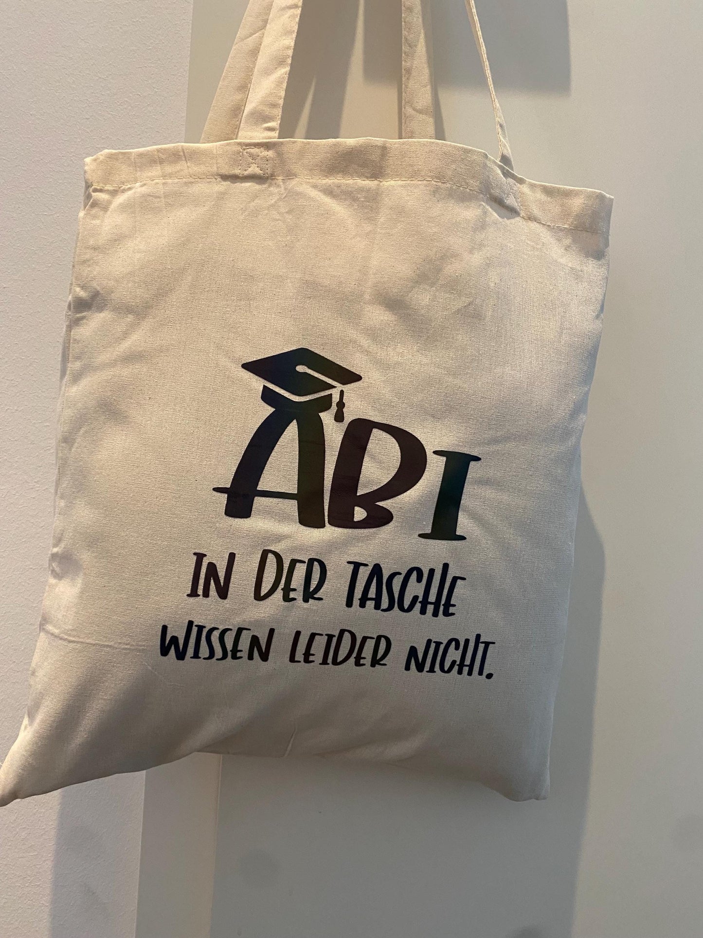 Witziger Jutebeute personalisiert Geschenk zum Abitur Geschenk Abi in der Tasche Abi 2025 Tragetasche