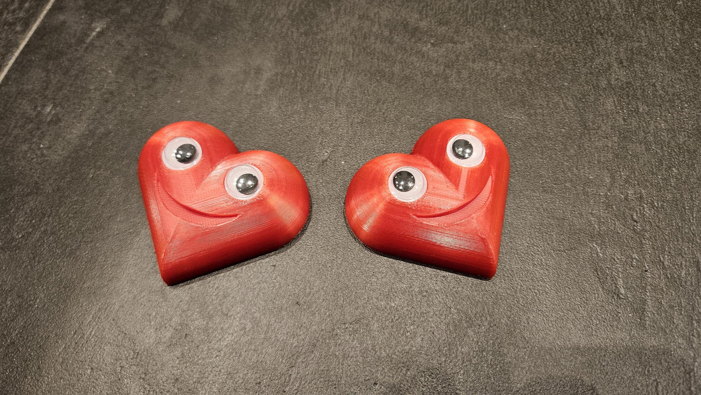 Herz Kühlschrankmagnet mit Wackelaugen, Valentinstag, Deko, Modern, Küche, Büro, Magnetwand, süß