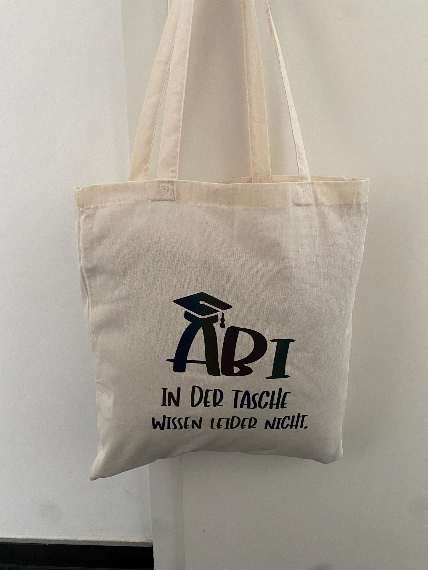 Witziger Jutebeute personalisiert Geschenk zum Abitur Geschenk Abi in der Tasche Abi 2025 Tragetasche