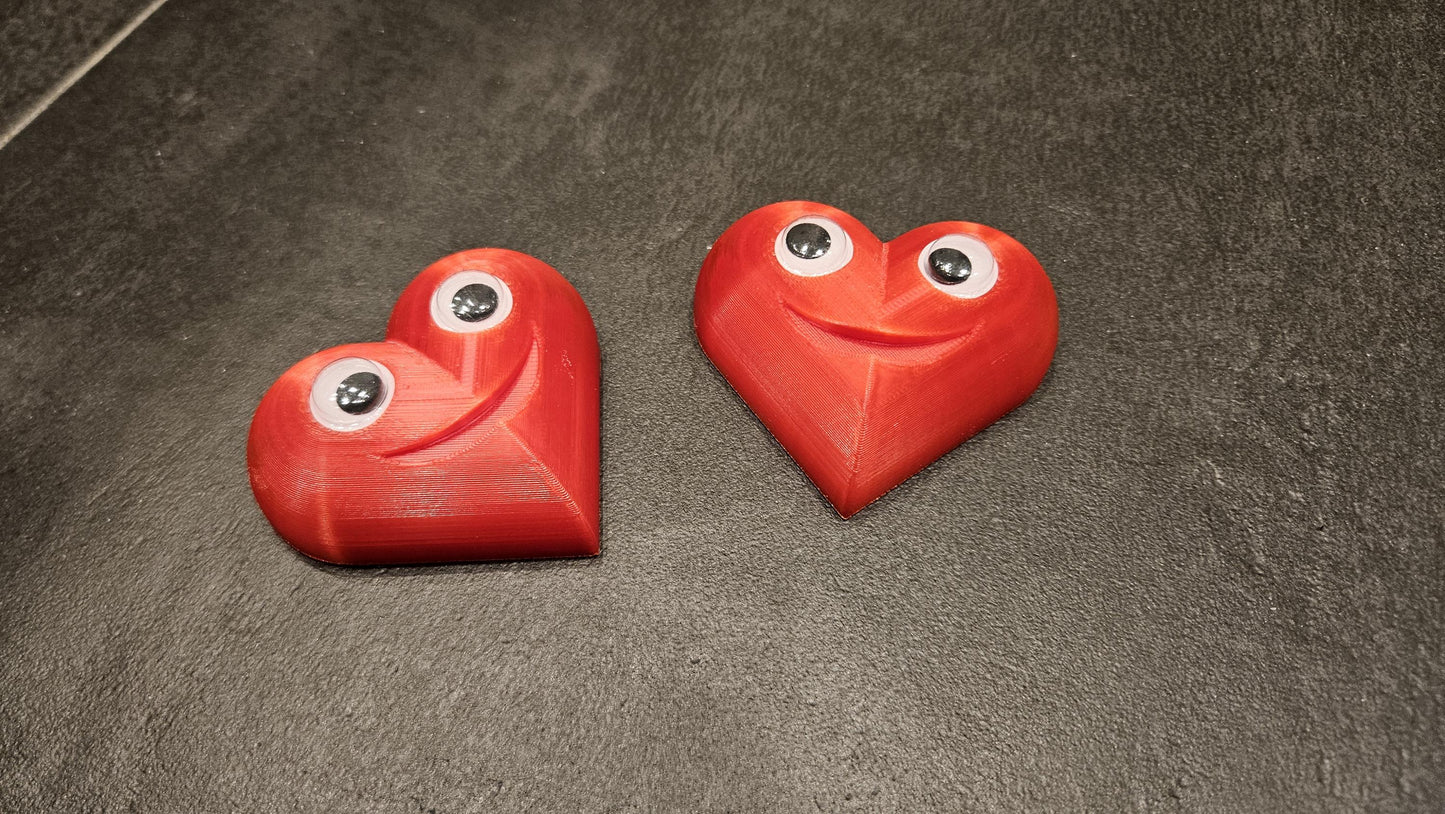 Herz Kühlschrankmagnet mit Wackelaugen, Valentinstag, Deko, Modern, Küche, Büro, Magnetwand, süß