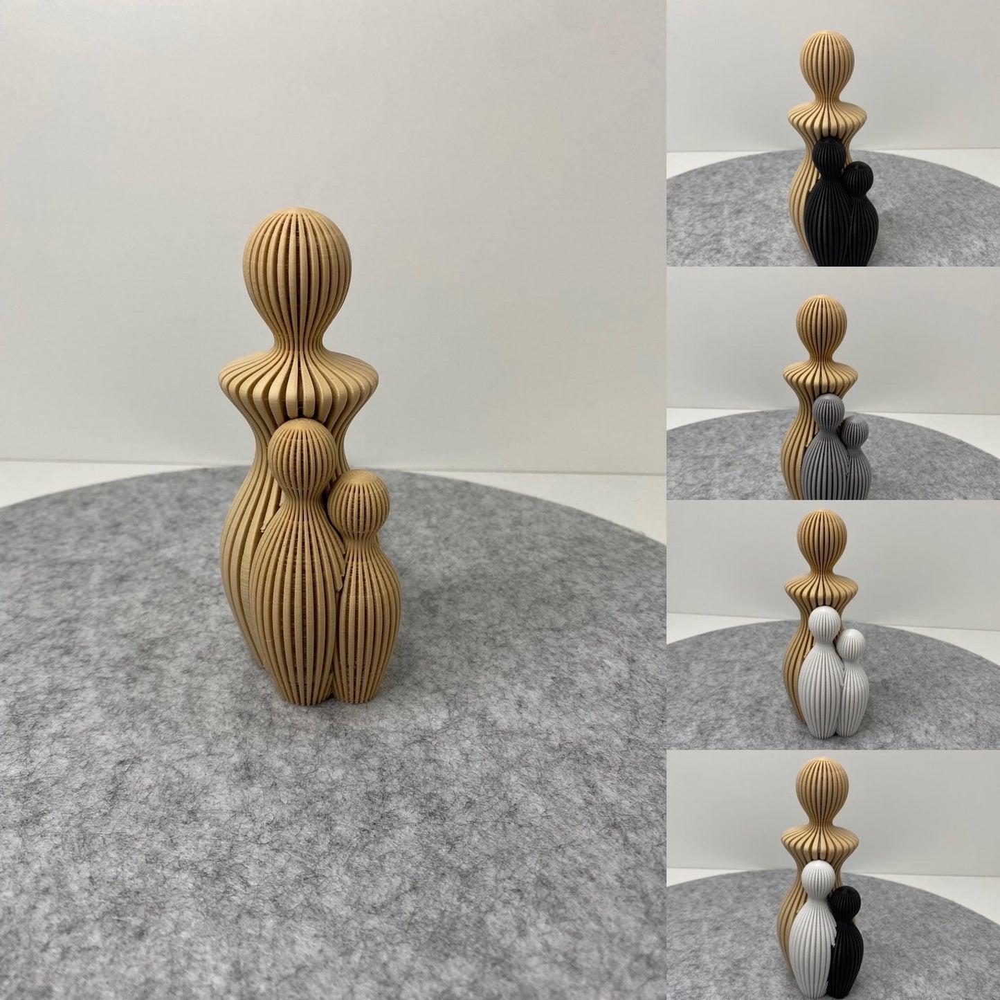 Personalisierte Mutter-Kind Skulptur | 3D-Druck Geschenk | 1–4 Kinder | Muttertag Figur | Nachhaltige Deko Mama Geschenk zum Muttertag