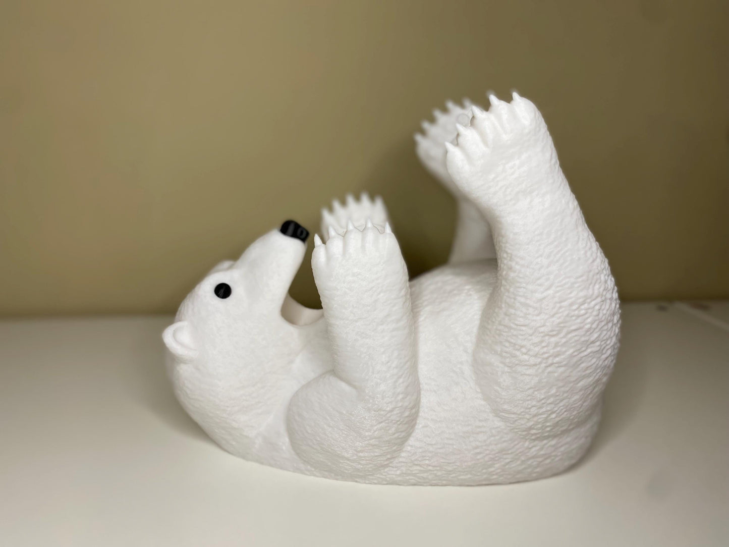 Eisbär Weinflaschenhalter – Origineller Flaschenhalter aus 3D-Druck | Geschenk für Weinliebhaber & stilvolle Dekoration