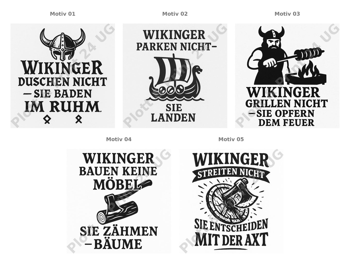 Wikinger Untersetzer Schiefer graviert – rund oder eckig – einzeln oder im Set – lustige Motive – Geschenk für Männer & Mythologie-Fans