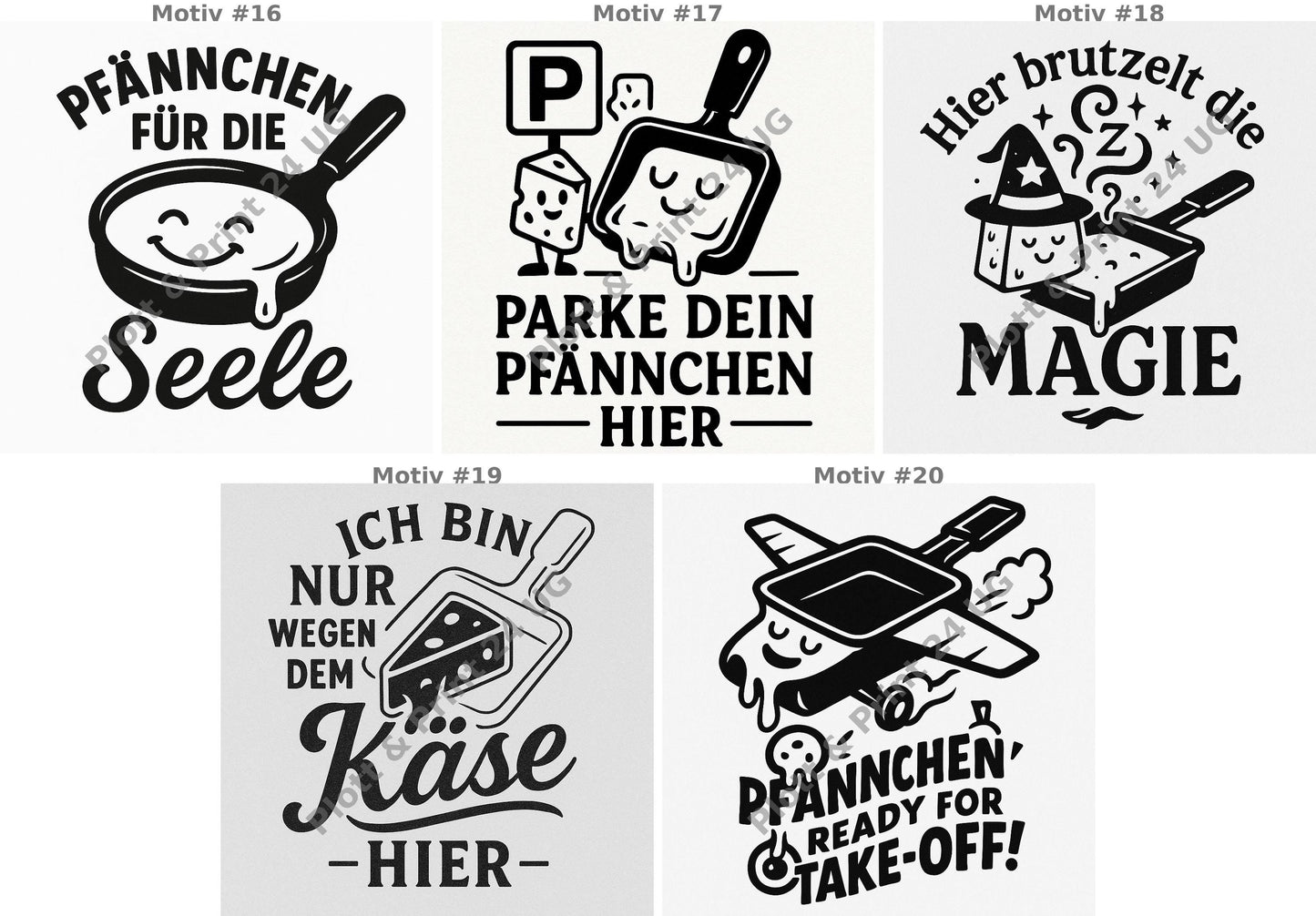 Lustige Raclette Pfännchen - Untersetzer aus Schiefer – Gravur-Designs für Genießer
