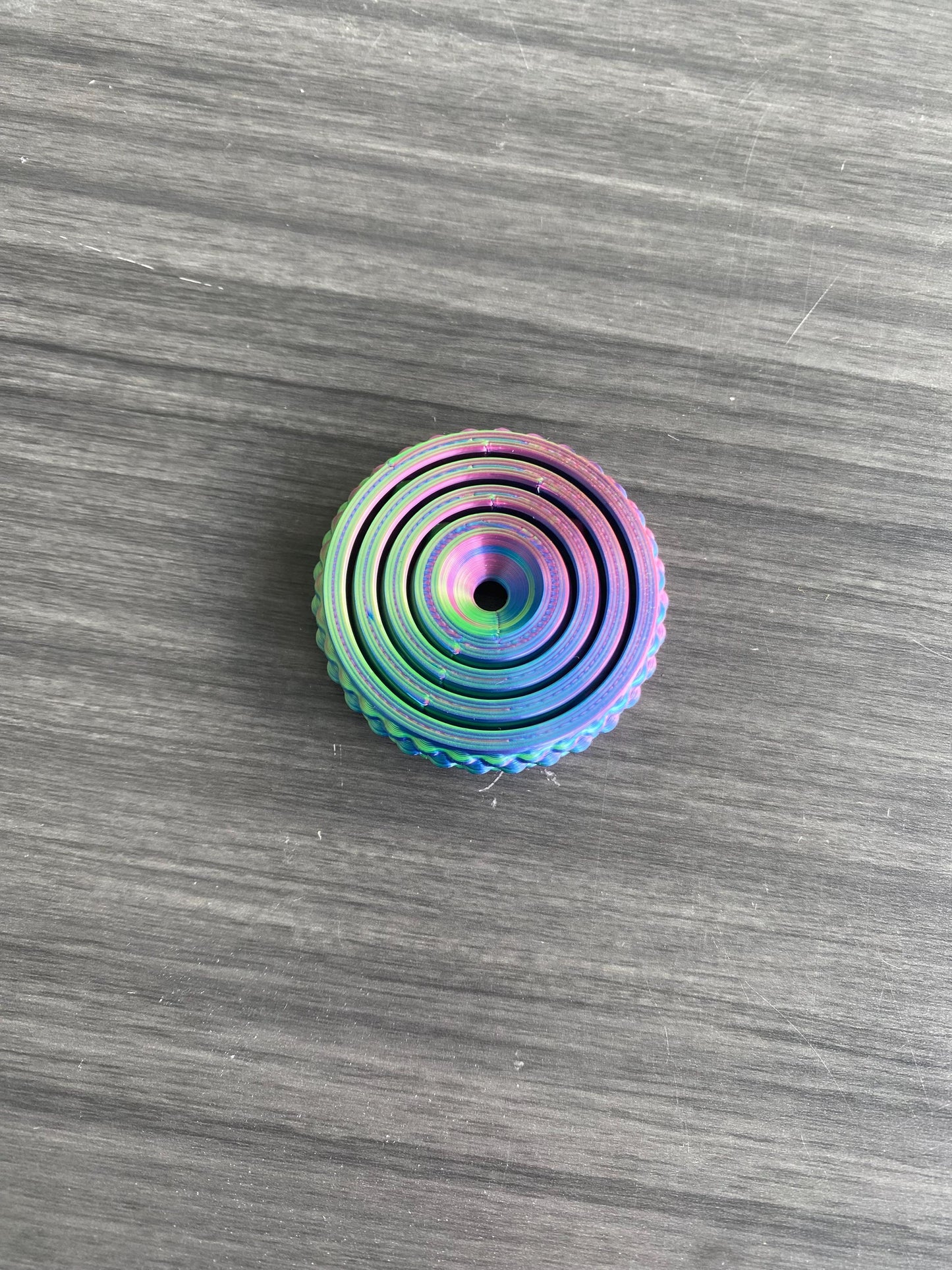 4-Ring Fidget Spinner Gyro – Hypnotisches Stressabbau Spielzeug – 3D-gedrucktes Fidget Toy – Konzentration & Entspannung Motorik Spielzeug