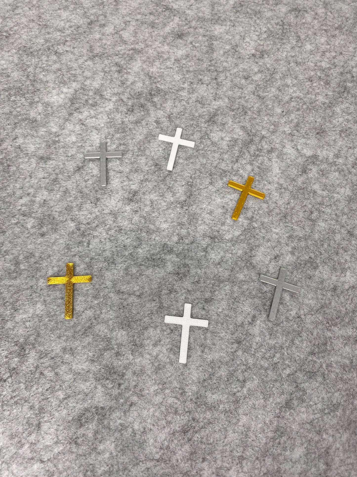 Streudeko Fisch, Kreuz & Taube 3D-Druck – Tischdeko für Taufe, Kommunion, Konfirmation | Christliche Symbole aus PLA