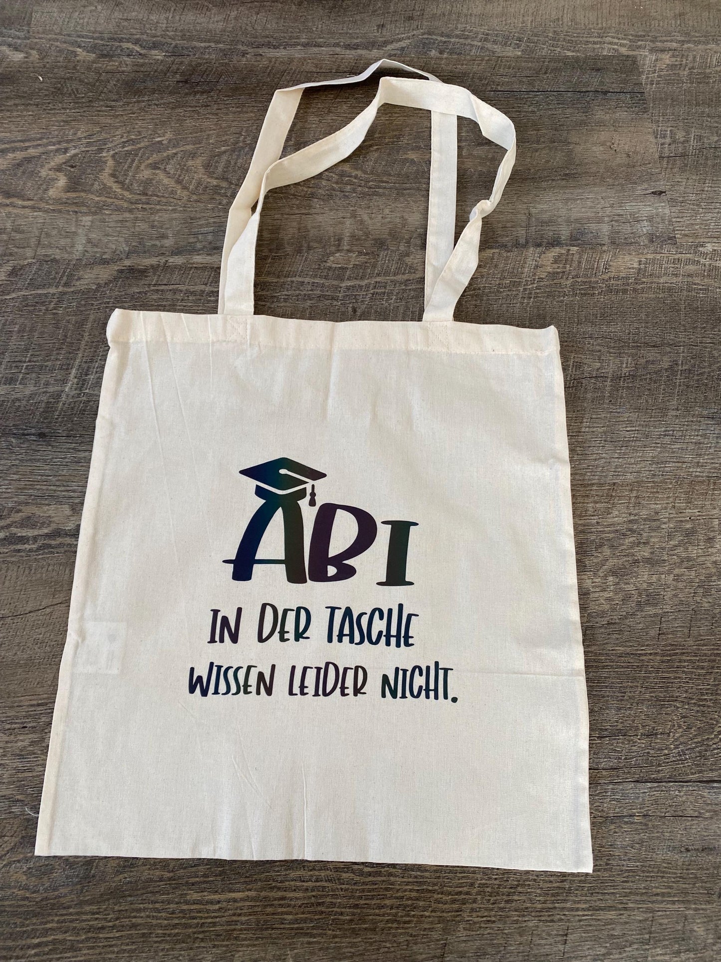Witziger Jutebeute personalisiert Geschenk zum Abitur Geschenk Abi in der Tasche Abi 2025 Tragetasche
