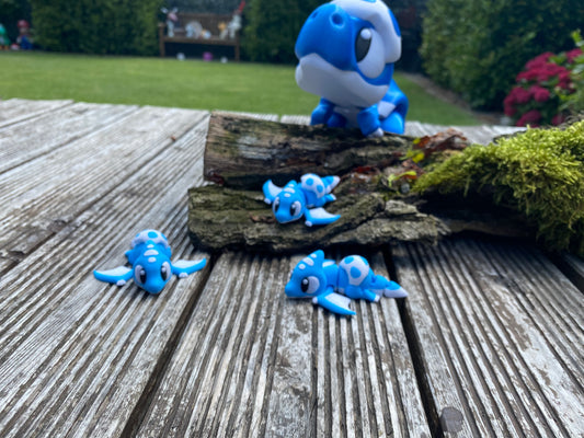 Bewegliche Dino Baby mit Eierschale – 3D-gedruckte Dinosaurierfiguren in verschiedenen Designs Sammlerfiguren