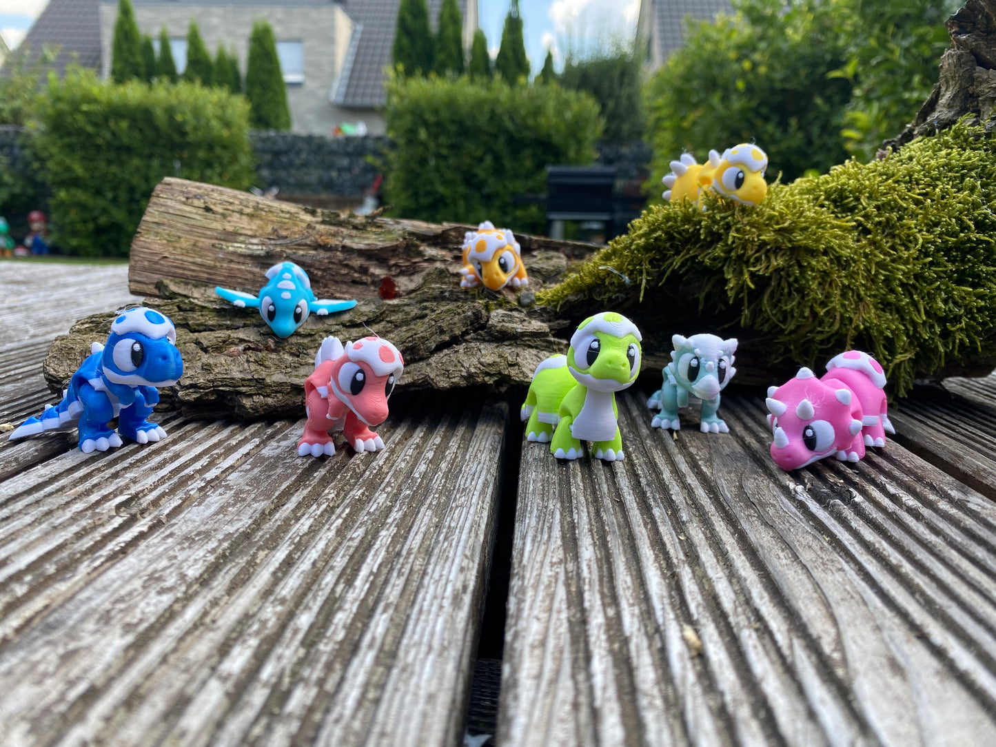 Bewegliche Dino-Familie – 3D-gedruckte Dinosaurierfiguren in verschiedenen Designs & Größen Sammlerfiguren