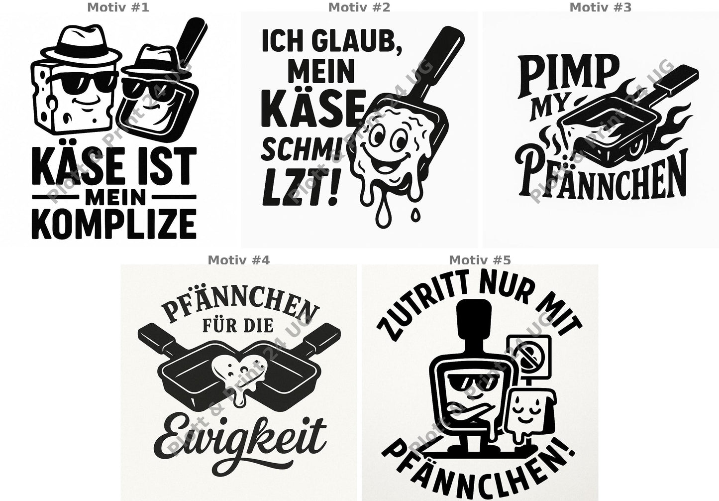 Lustige Raclette Pfännchen - Untersetzer aus Schiefer – Gravur-Designs für Genießer