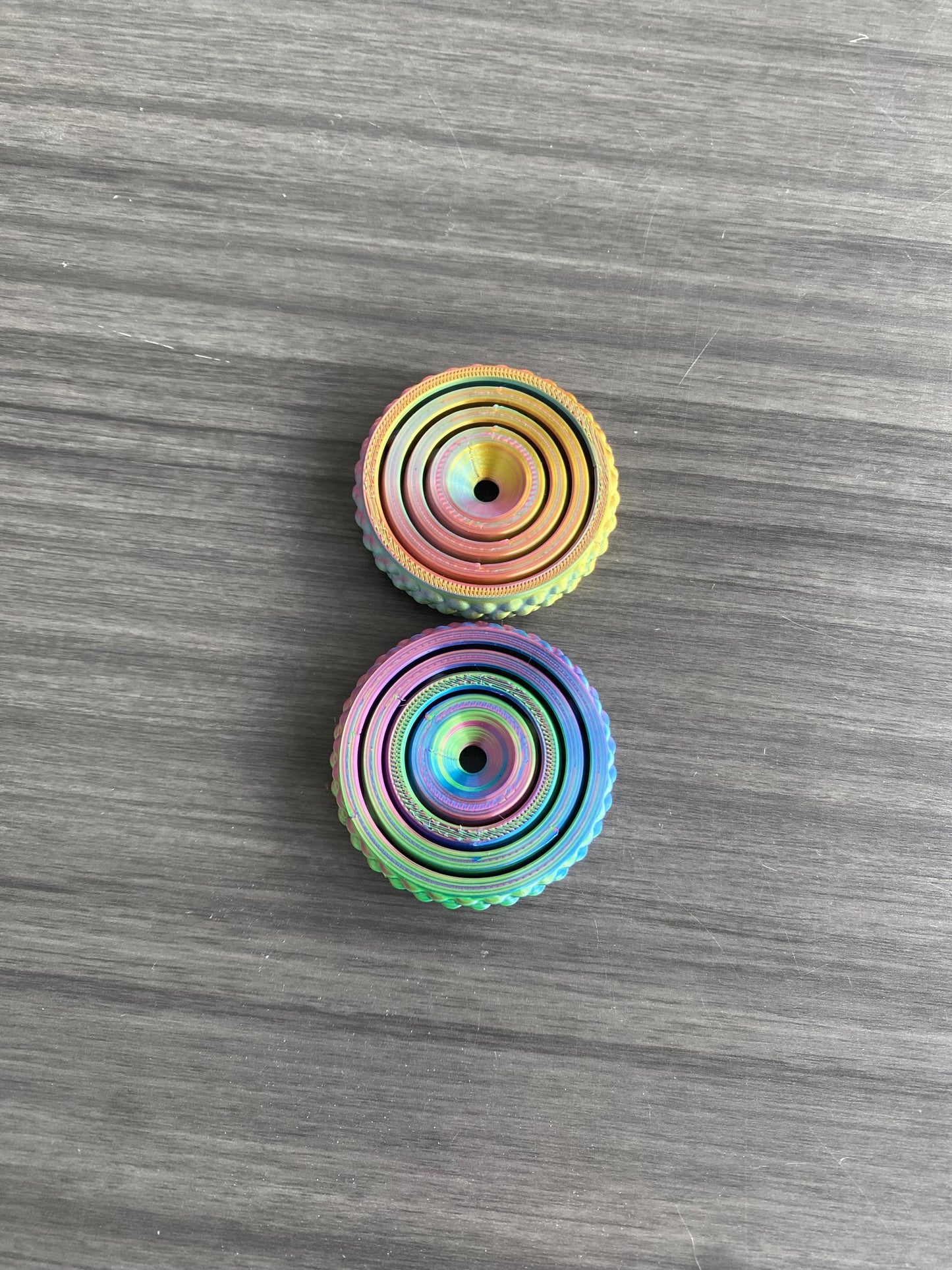 4-Ring Fidget Spinner Gyro – Hypnotisches Stressabbau Spielzeug – 3D-gedrucktes Fidget Toy – Konzentration & Entspannung Motorik Spielzeug