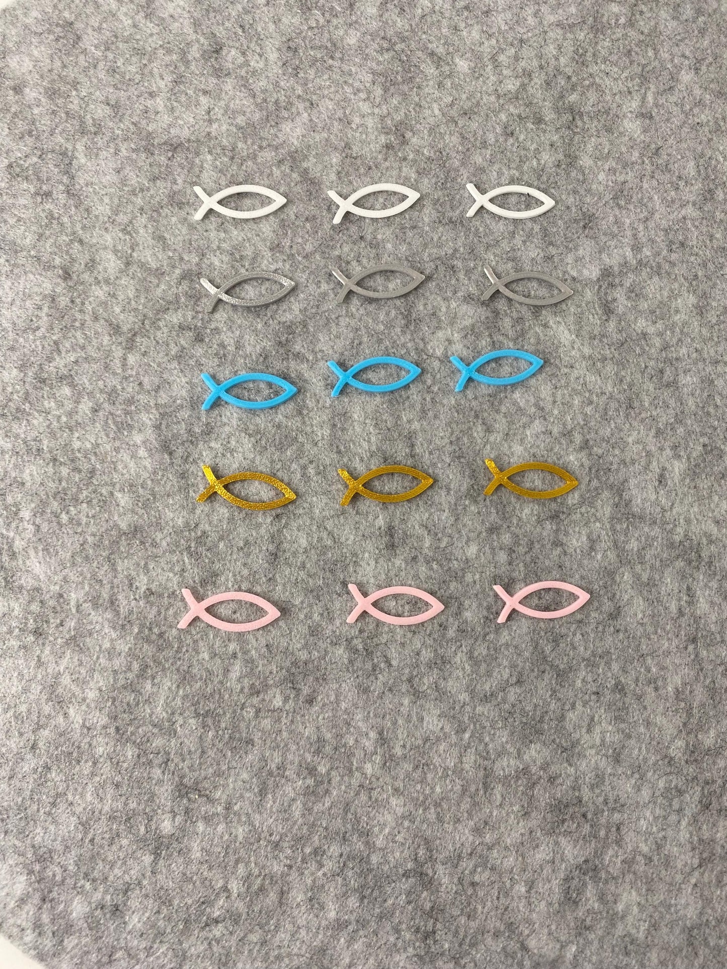 Streudeko Fisch, Kreuz & Taube 3D-Druck – Tischdeko für Taufe, Kommunion, Konfirmation | Christliche Symbole aus PLA