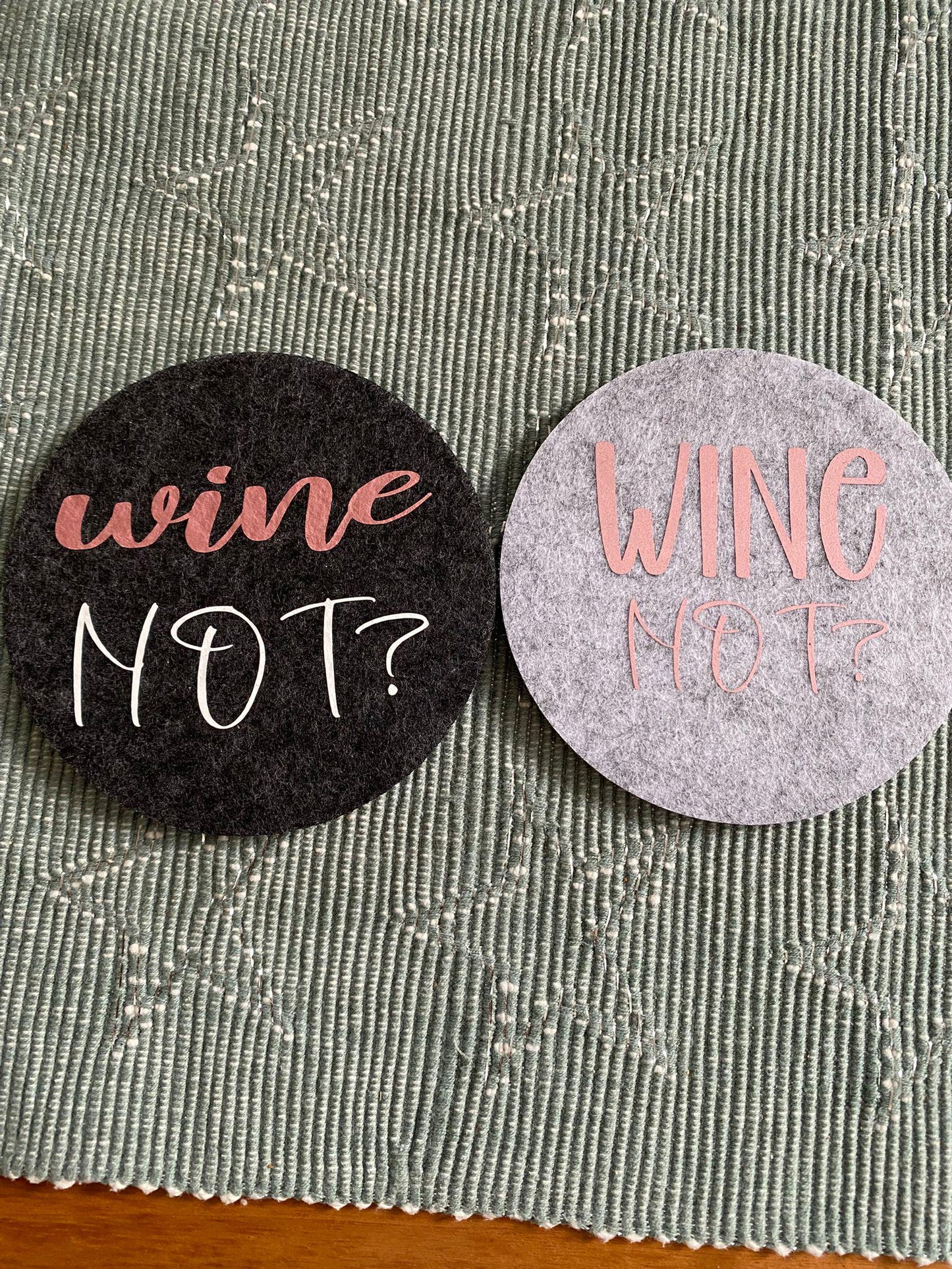 Filzuntersetzer, Witzige Sprüche für Mädelsabend, Weintrinker