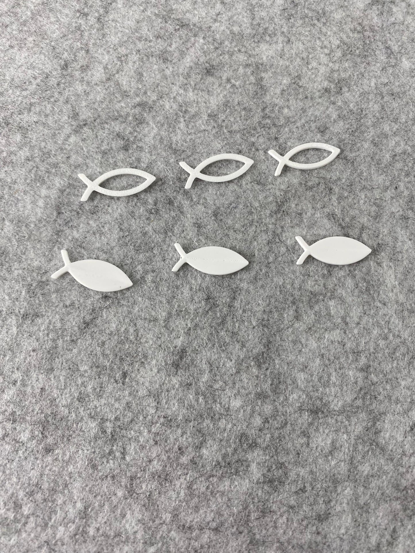 Streudeko Fisch, Kreuz & Taube 3D-Druck – Tischdeko für Taufe, Kommunion, Konfirmation | Christliche Symbole aus PLA