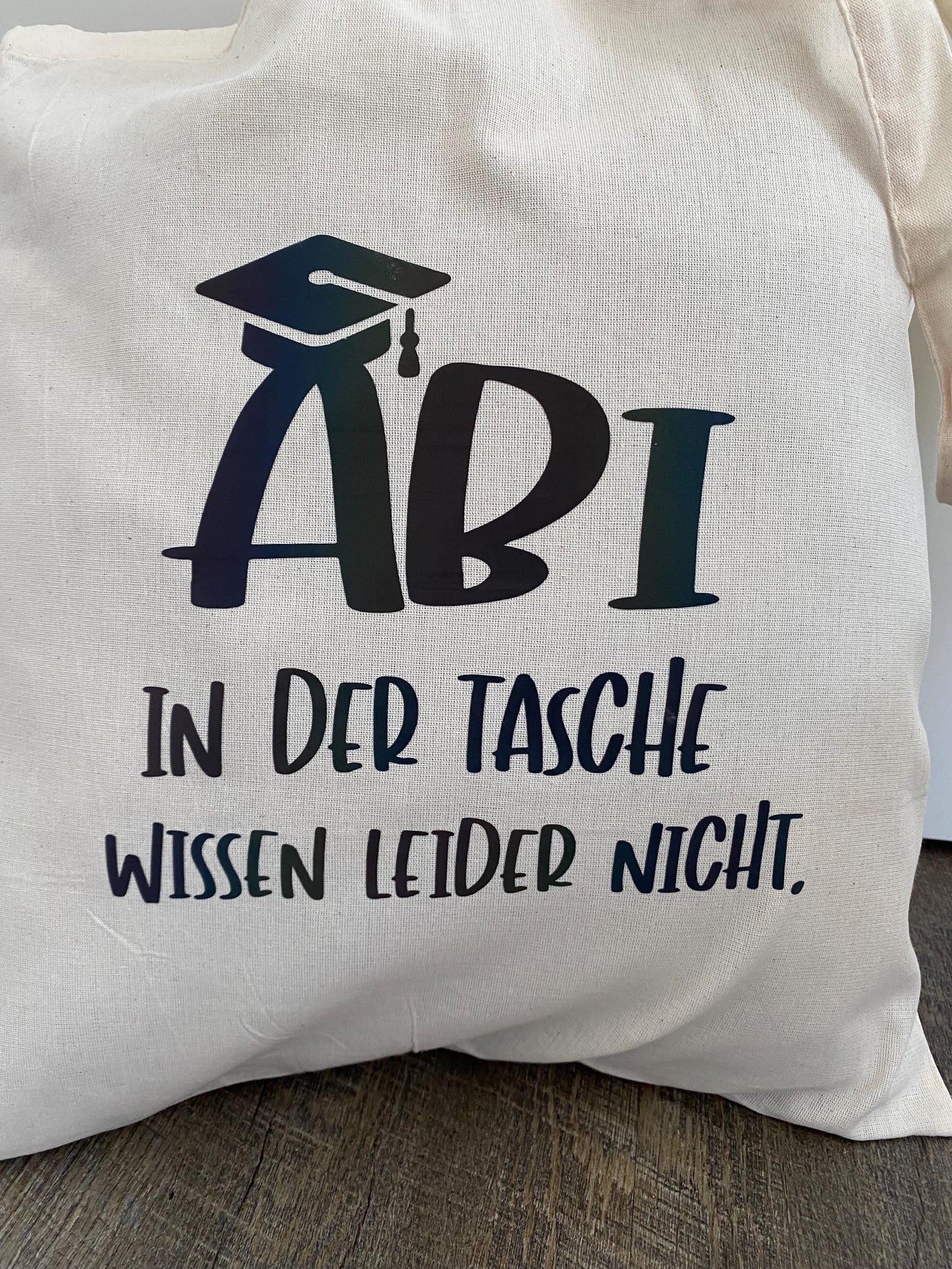 Witziger Jutebeute personalisiert Geschenk zum Abitur Geschenk Abi in der Tasche Abi 2025 Tragetasche