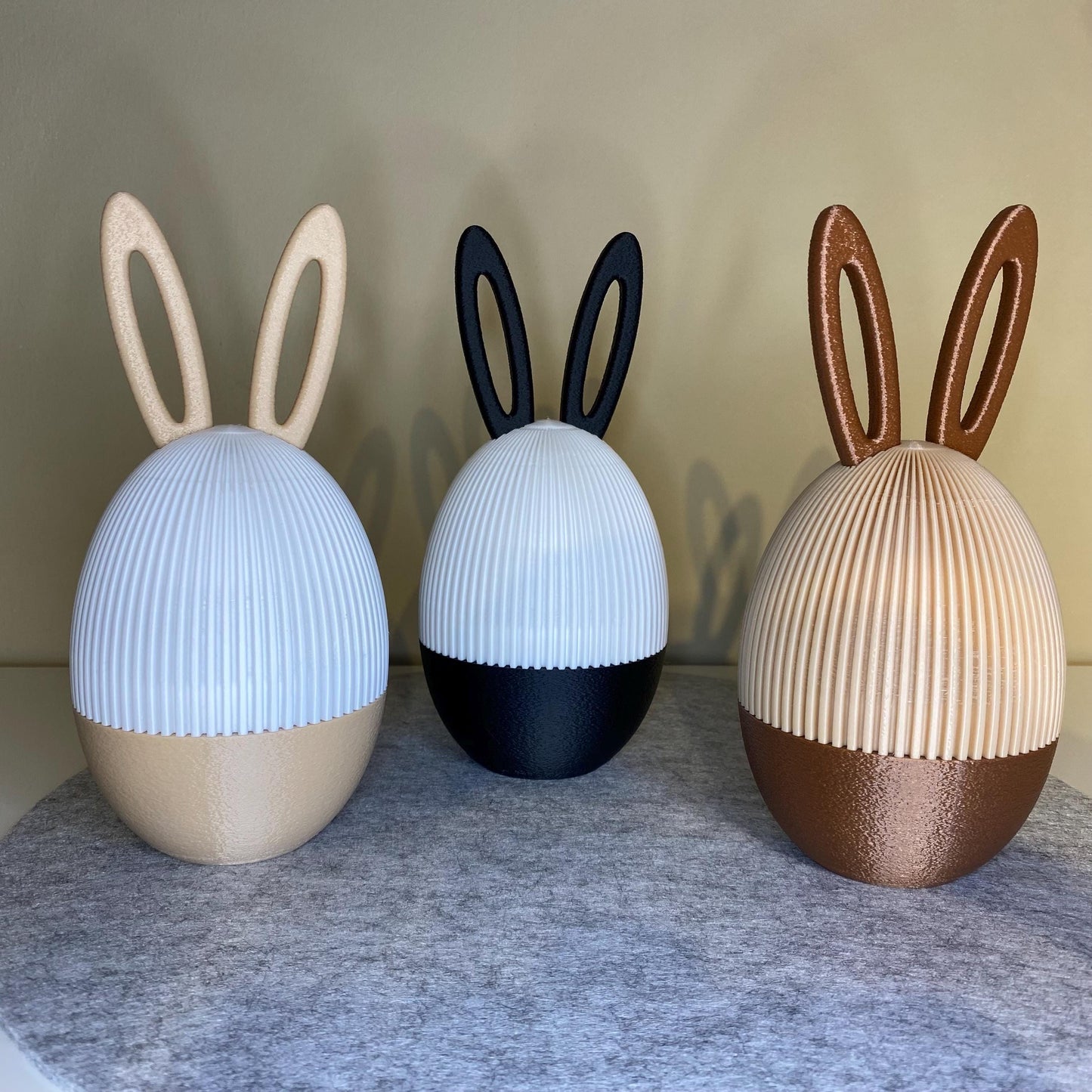 Deko Osterei mit Ohren eyecatcher Ostern Eier Schraubbar zum befüllen PLA 3D-Druck süße Osterei Kinder Überraschungsei Sale Last Minute