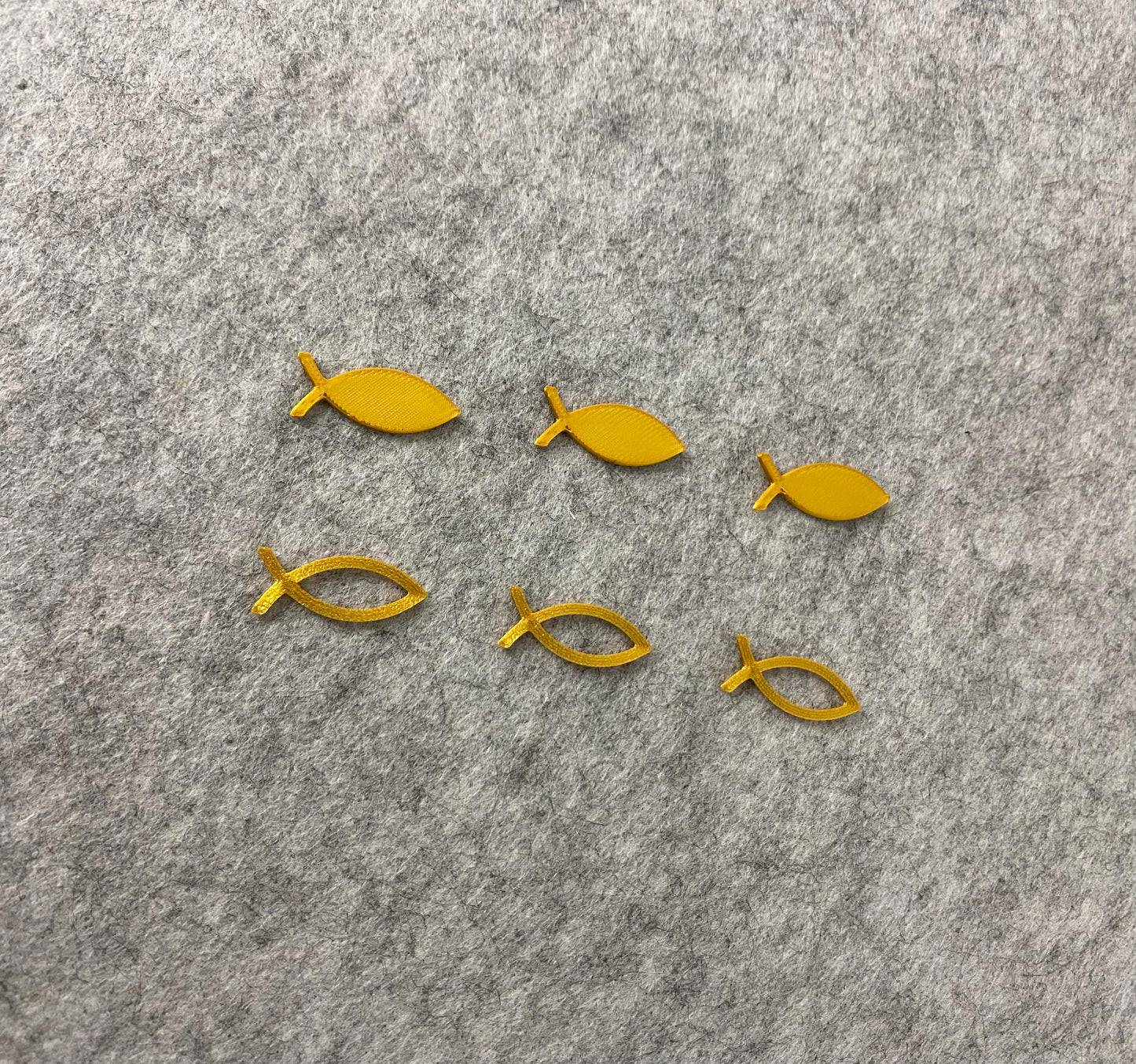 Streudeko Fisch, Kreuz & Taube 3D-Druck – Tischdeko für Taufe, Kommunion, Konfirmation | Christliche Symbole aus PLA