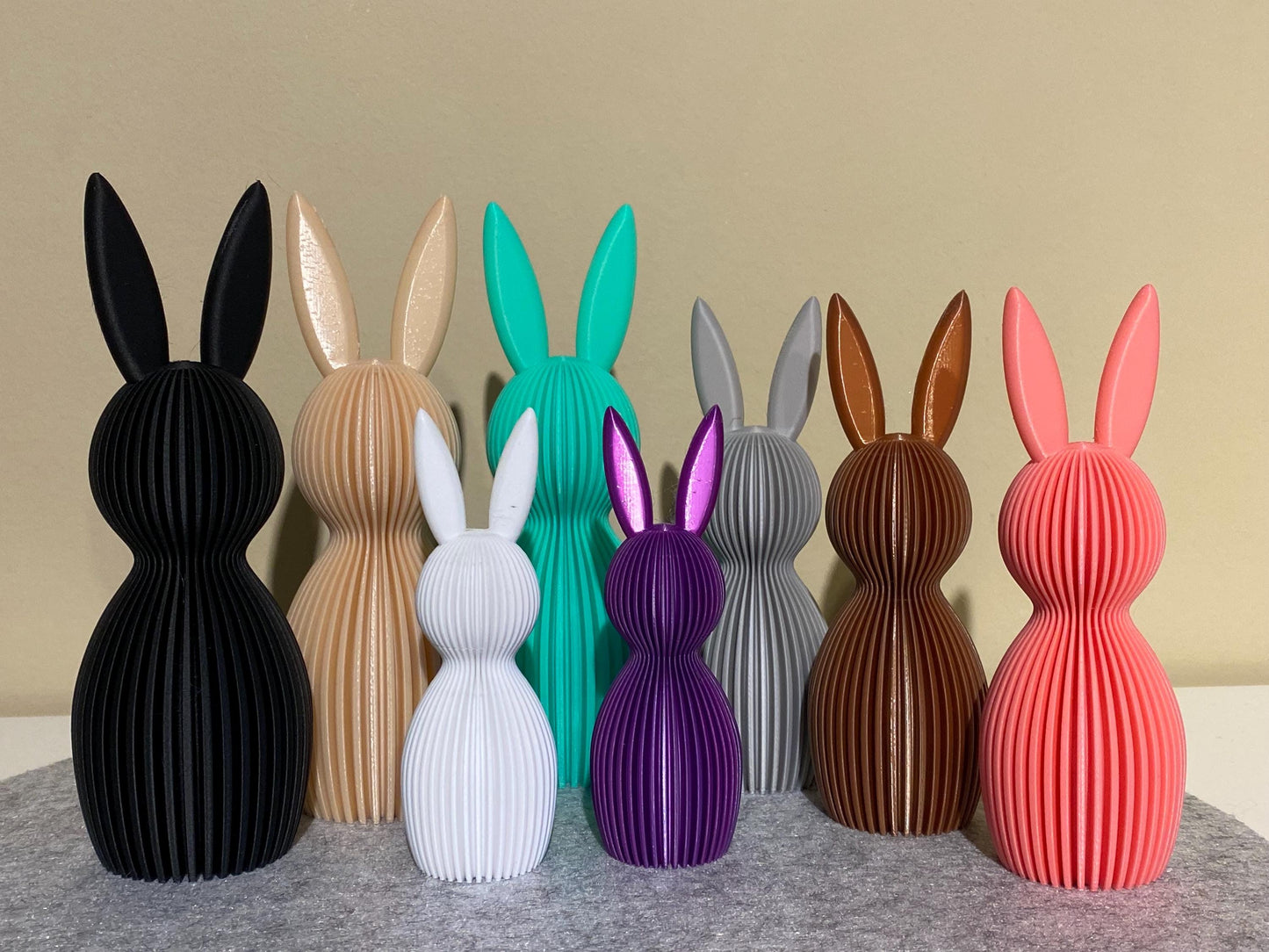 Osterhasen Osterdekoration Ostern Hase Last Minute Geschenk Deko aus PLA 3D Druck Frühlingsdeko Geschenkidee Pastell Farben Eyecatcher