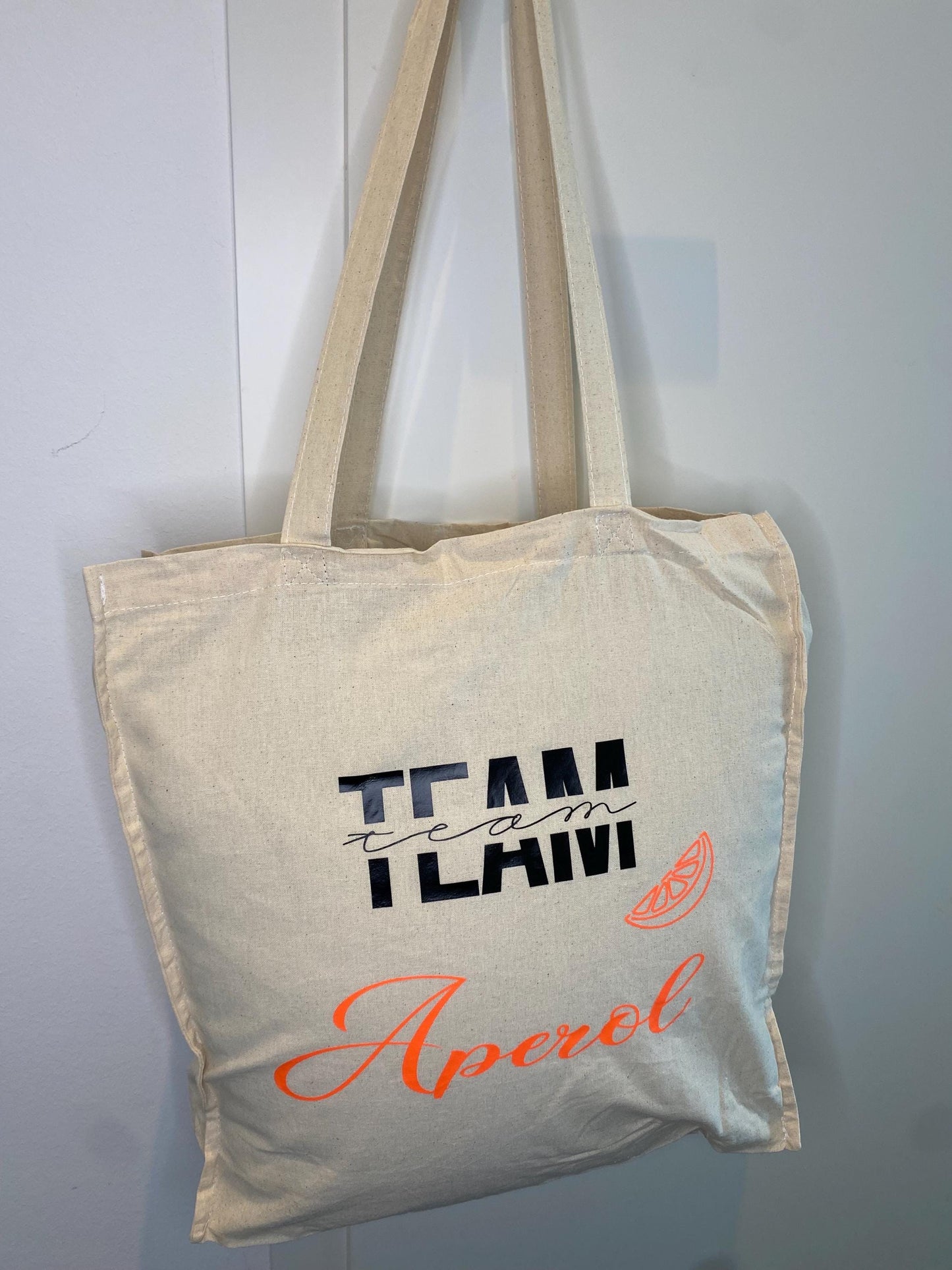 Jutebeutel "Team Aperol" Shopping Tasche Geschenk für Freundin orginelle Geschenkidee Einkaufstasche Shopping
