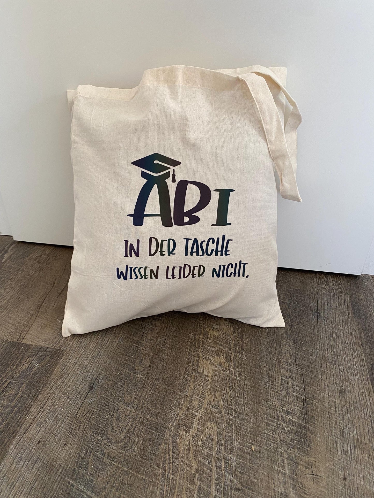 Witziger Jutebeute personalisiert Geschenk zum Abitur Geschenk Abi in der Tasche Abi 2025 Tragetasche