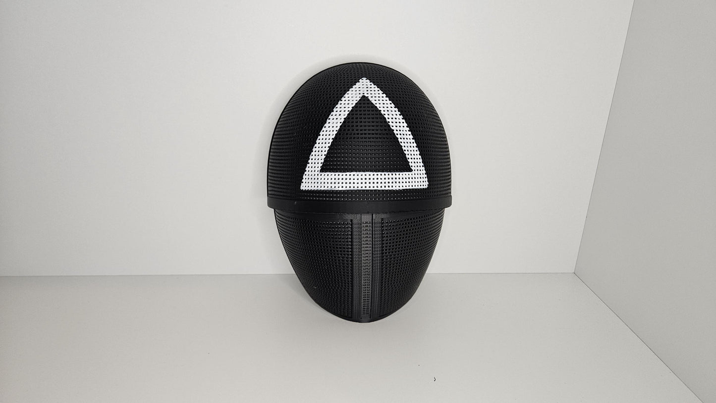 Tintenfisch Maske - Kreis Dreieck Quadrat blank in weiß oder blank schwarz - verstellbarer Klettverschluss Karneval Maske Fasching Cosplay