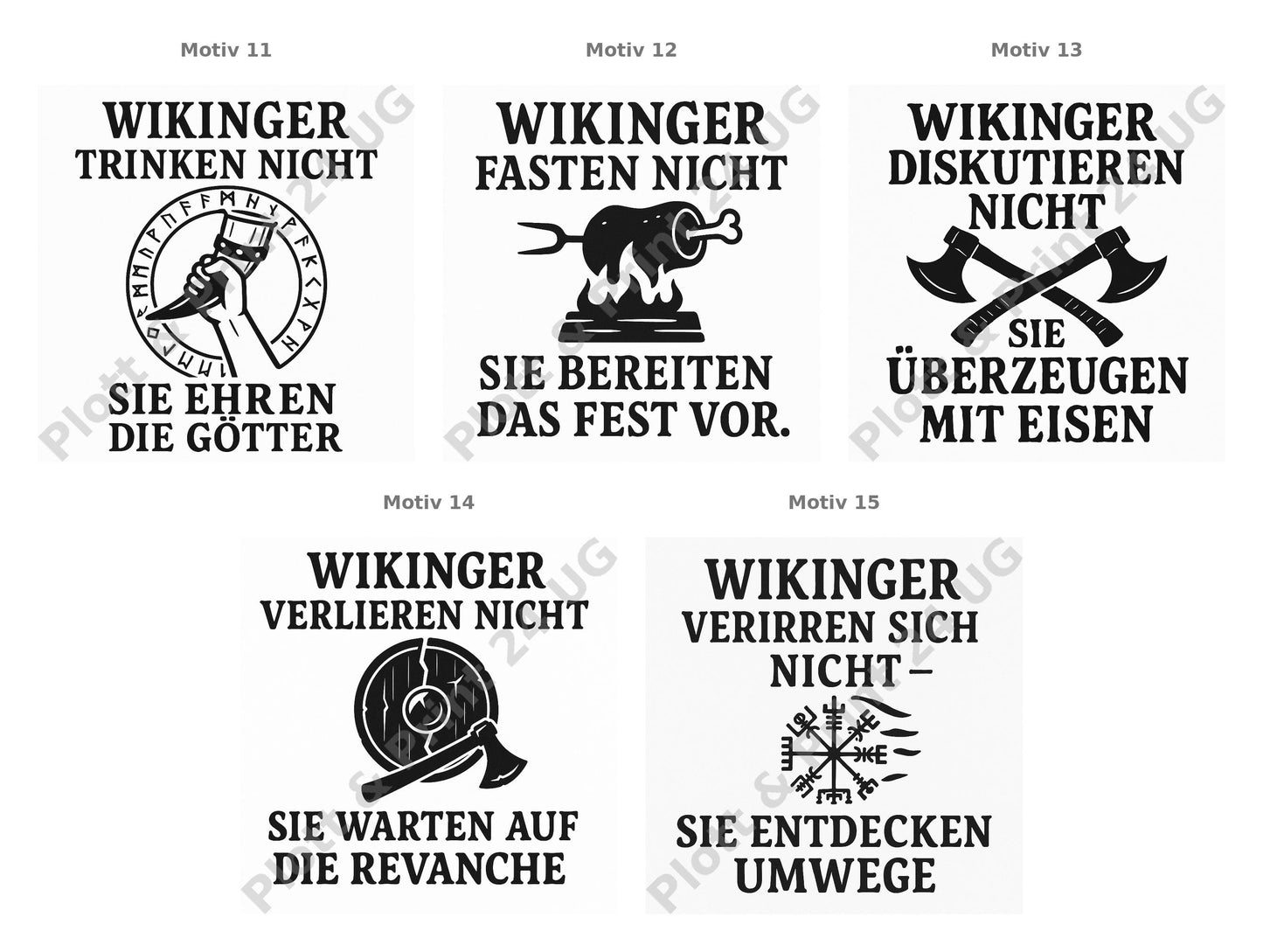 Wikinger Untersetzer Schiefer graviert – rund oder eckig – einzeln oder im Set – lustige Motive – Geschenk für Männer & Mythologie-Fans