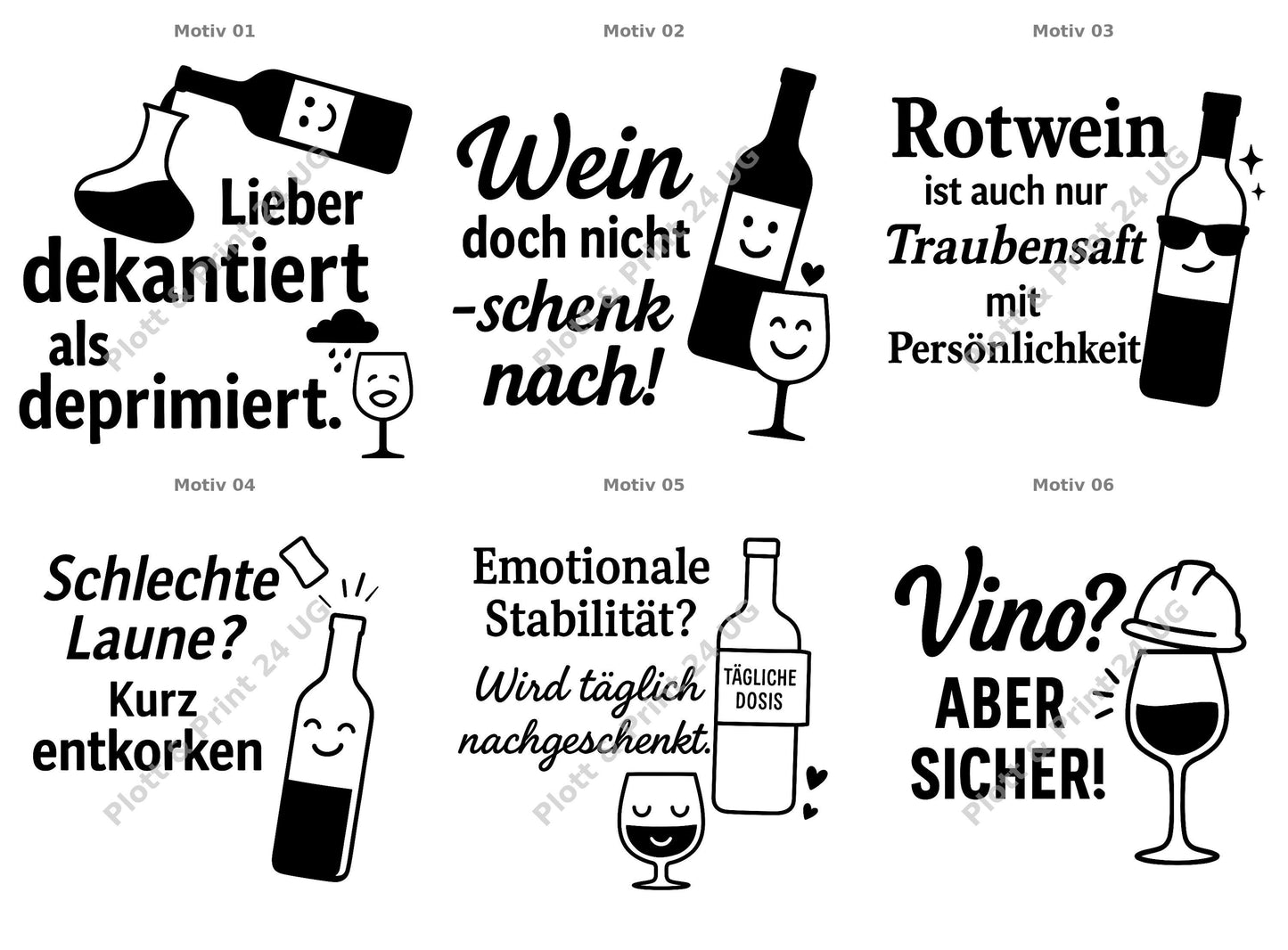 Lustige Schieferuntersetzer mit Weinsprüchen – 18er Set | Geschenk für Weintrinker & Genießer