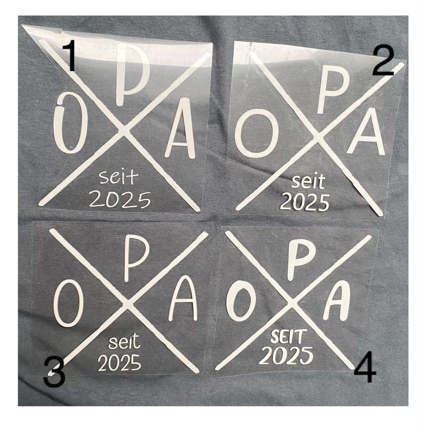 Oma seit 2025 - Opa seit 2025, Geschenk für Oma & Opa zum Vatertag