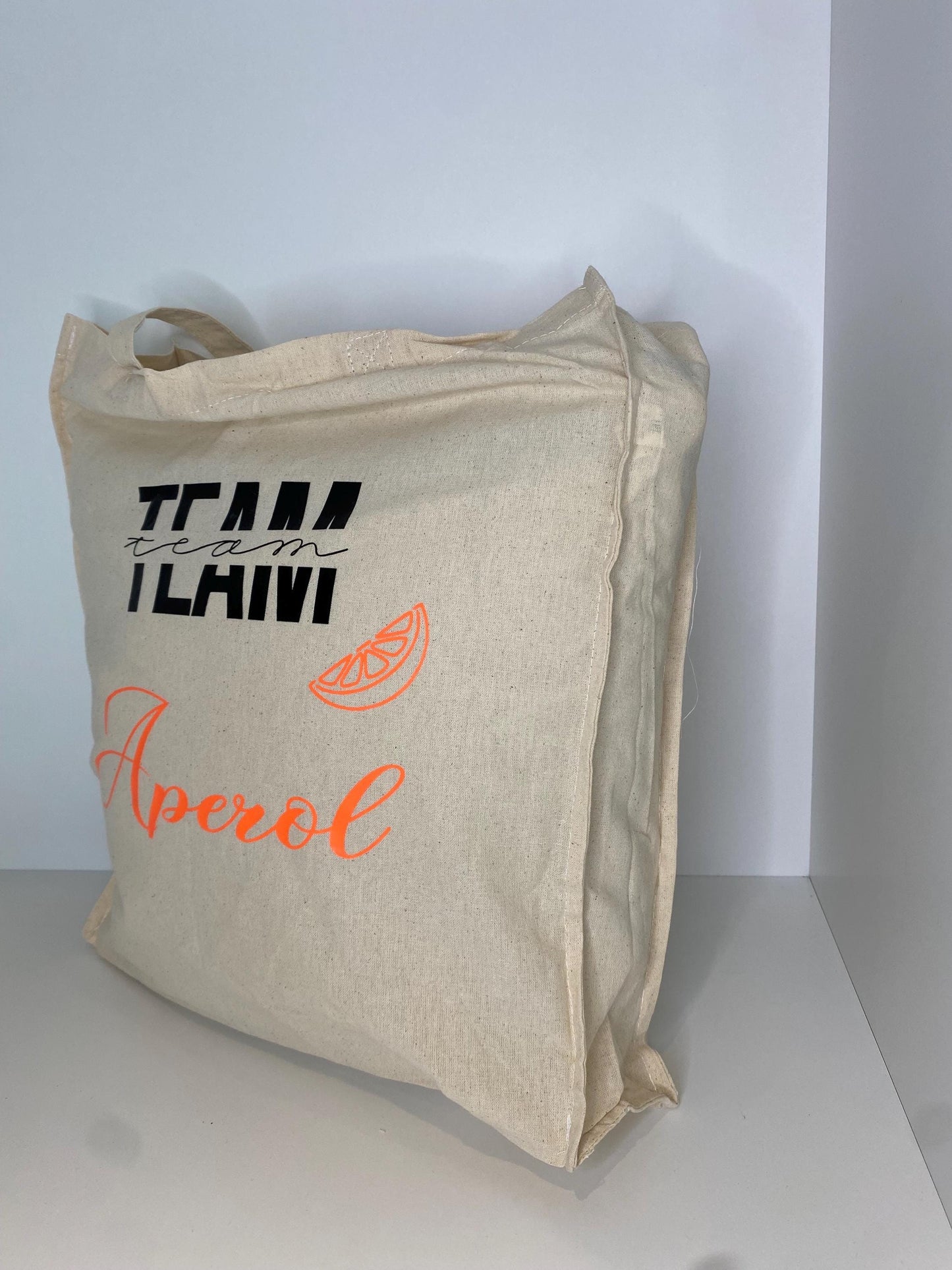 Jutebeutel "Team Aperol" Shopping Tasche Geschenk für Freundin orginelle Geschenkidee Einkaufstasche Shopping