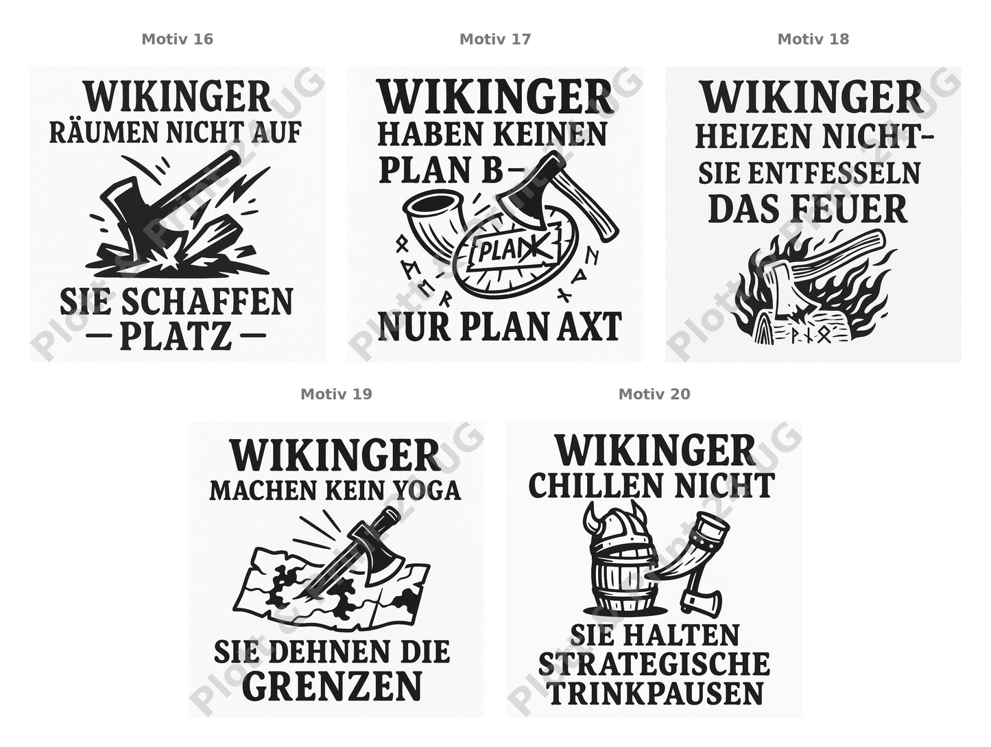 Wikinger Untersetzer Schiefer graviert – rund oder eckig – einzeln oder im Set – lustige Motive – Geschenk für Männer & Mythologie-Fans
