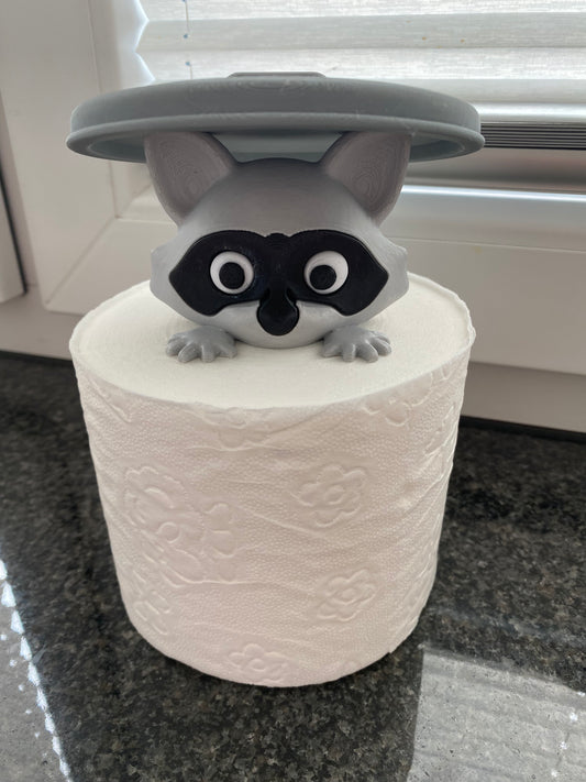 Witzige Toilettenpapier Aufbewahrung fürs Gästeklo Toiletten Waschbär