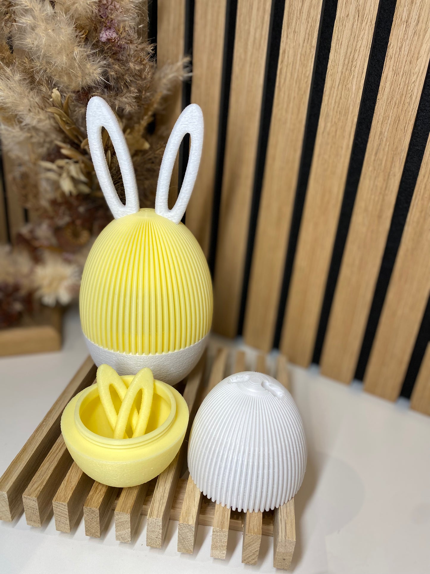 Deko Osterei mit Ohren eyecatcher Ostern Eier Schraubbar zum befüllen PLA 3D-Druck süße Osterei Kinder Überraschungsei Sale Last Minute