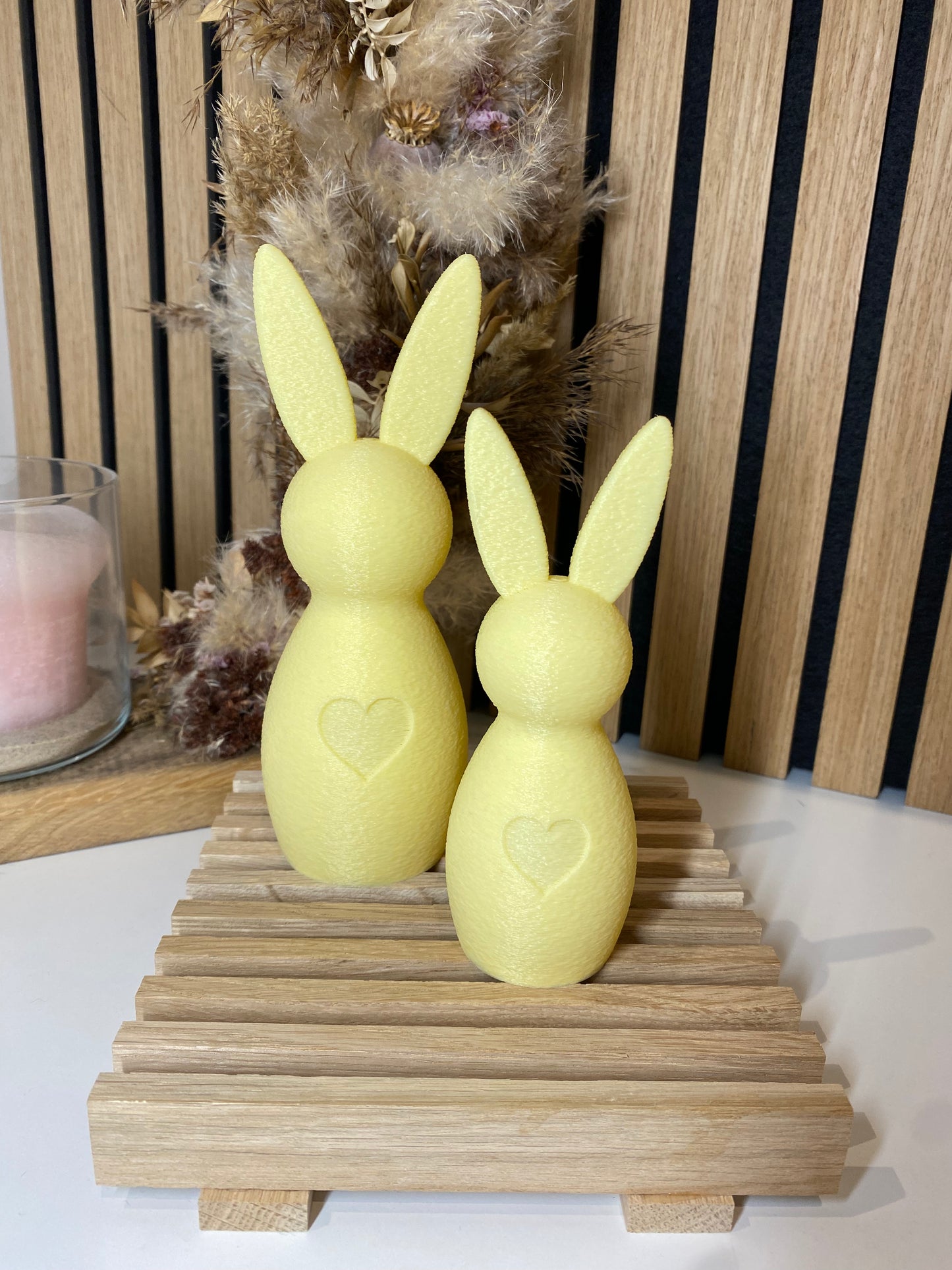 Moderner Osterhase mit Herz - tolle Osterdeko in zwei Größen