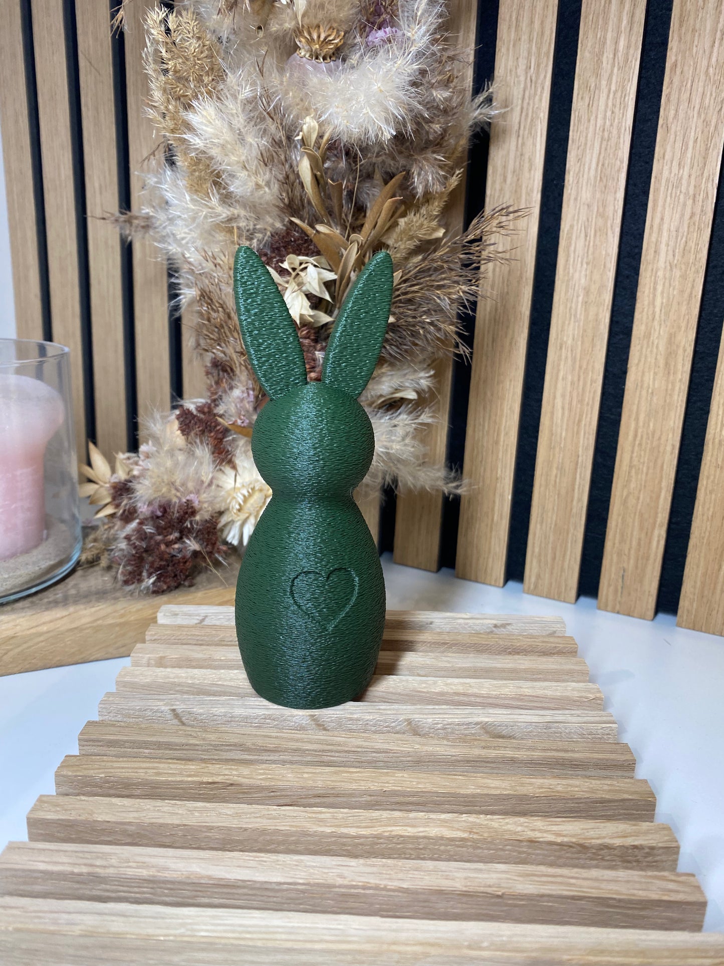 Moderner Osterhase mit Herz - tolle Osterdeko in zwei Größen