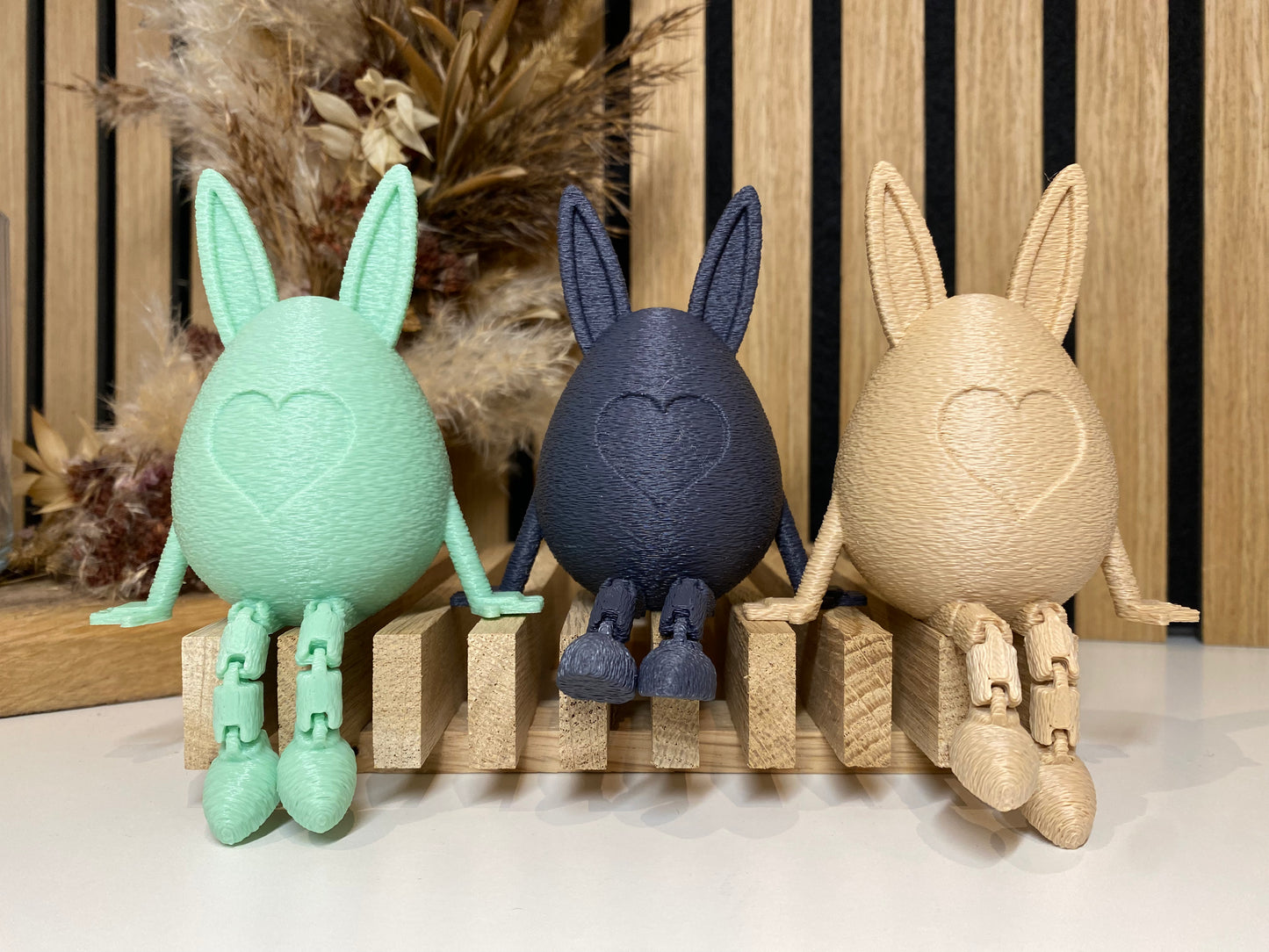 Osterhasen - Ei mit beweglichen Beinen - tolle Osterdeko in drei Größen