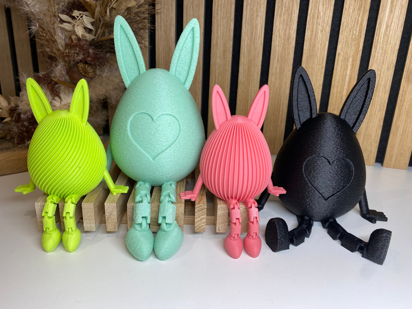 Osterhasen - Ei mit beweglichen Beinen - tolle Osterdeko in drei Größen