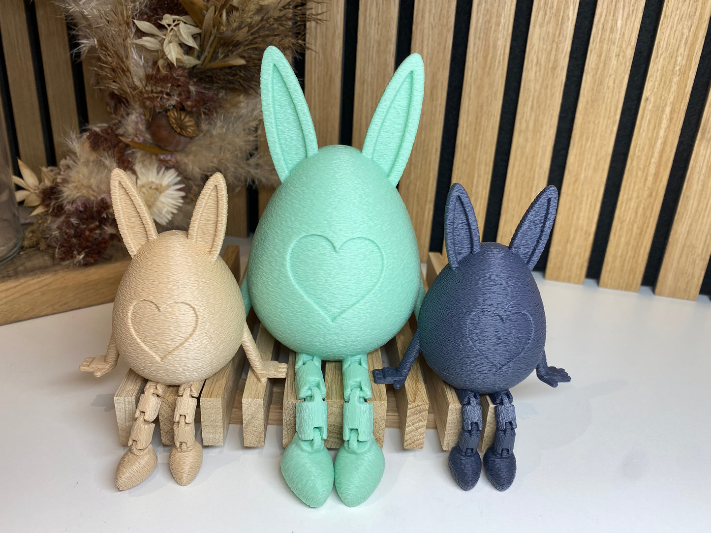 Osterhasen - Ei mit beweglichen Beinen - tolle Osterdeko in drei Größen