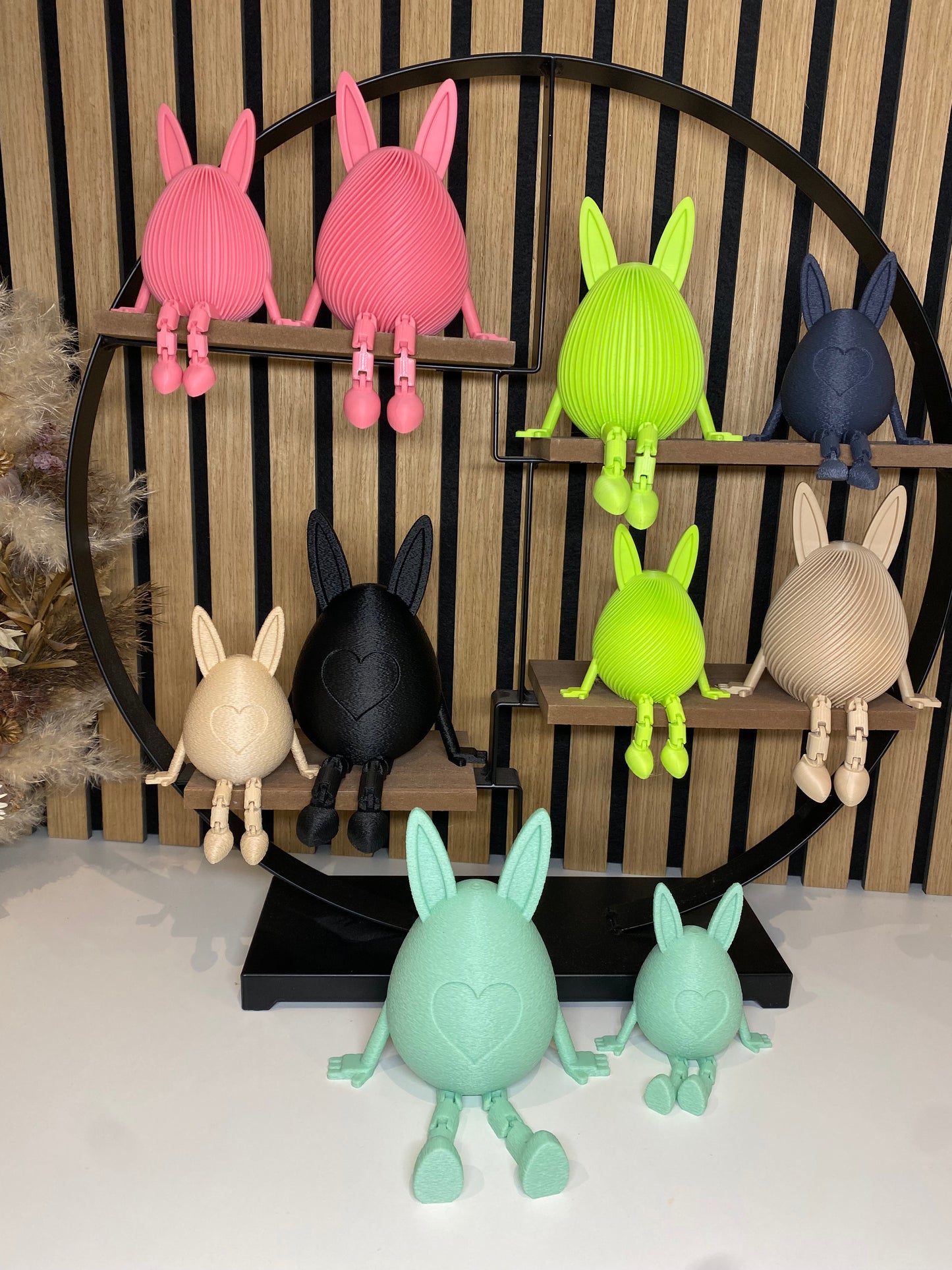 Osterhasen - Ei mit beweglichen Beinen - tolle Osterdeko in drei Größen