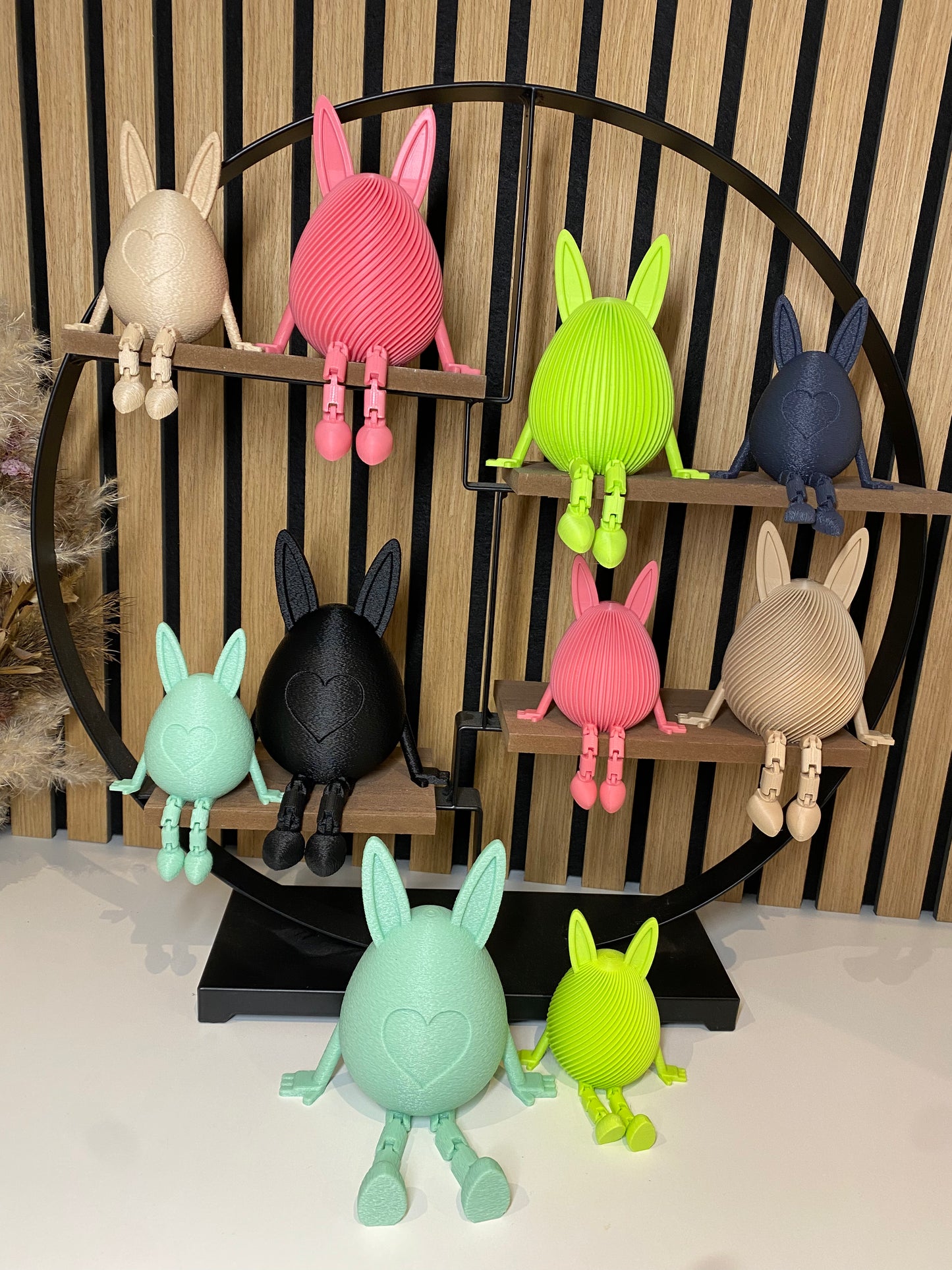 Osterhasen - Ei mit beweglichen Beinen - tolle Osterdeko in drei Größen