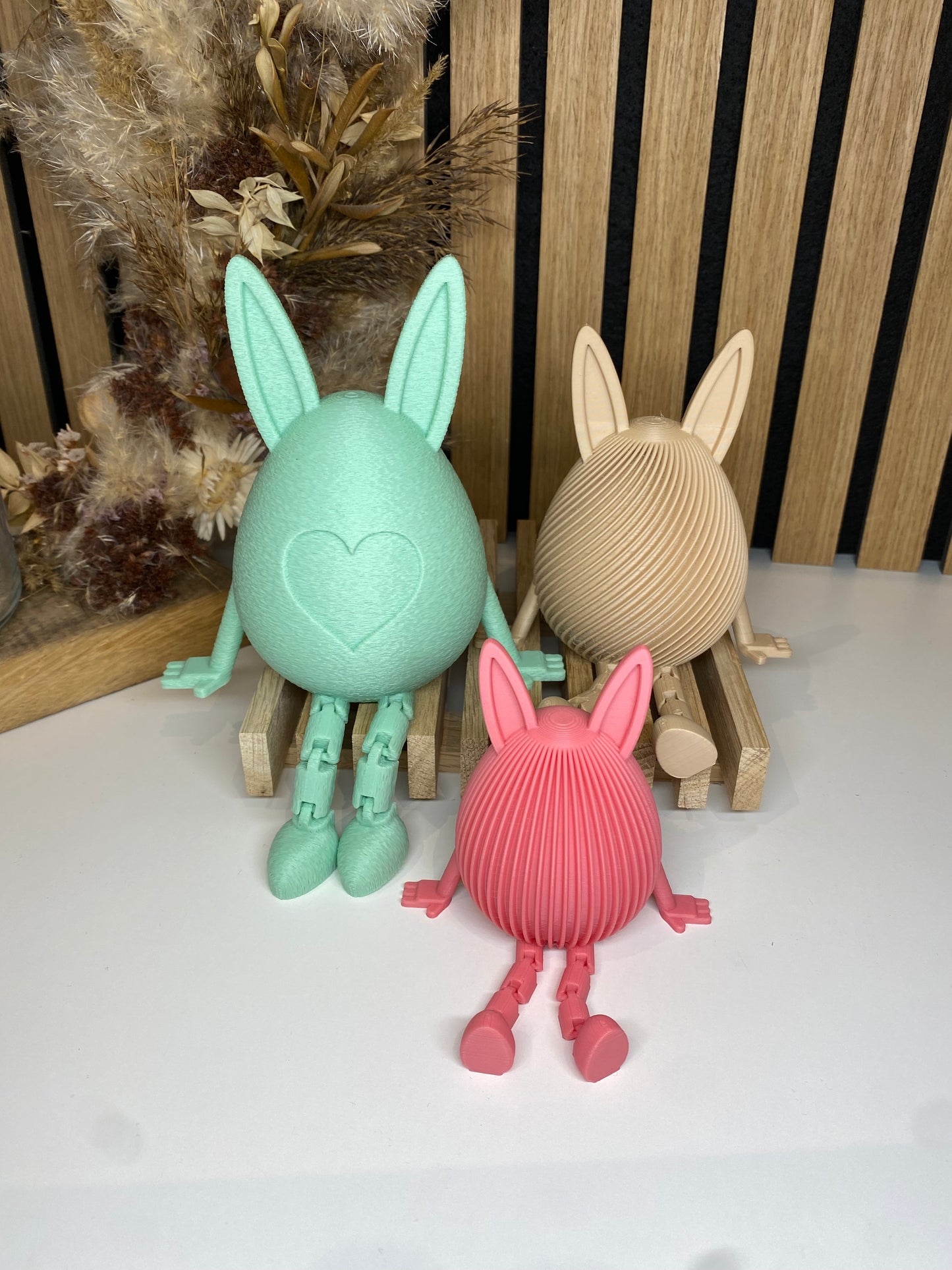 Osterhasen - Ei mit beweglichen Beinen - tolle Osterdeko in drei Größen