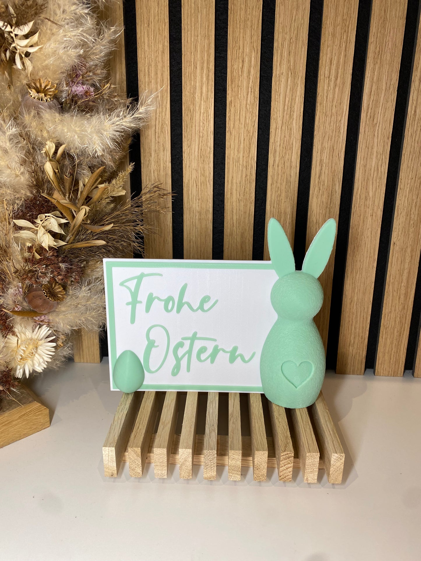 Selbststehende Osterpostkarte "Hase & Ei" -  3D-Dekorationskarte