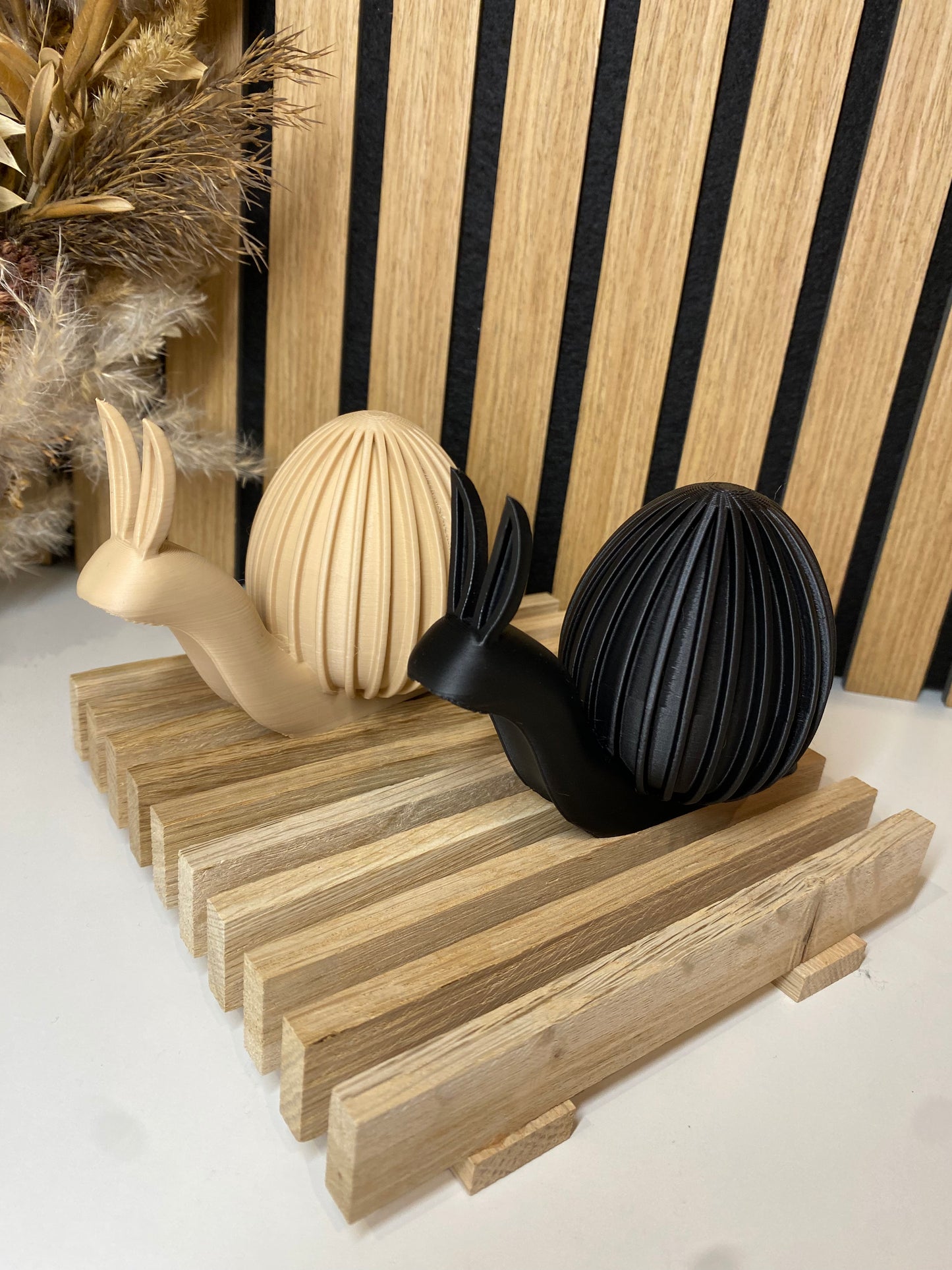 Oster Schnecke mit Hasenohren – moderne Frühlingsdeko – 3 Designs – orginelle Osterdekoration